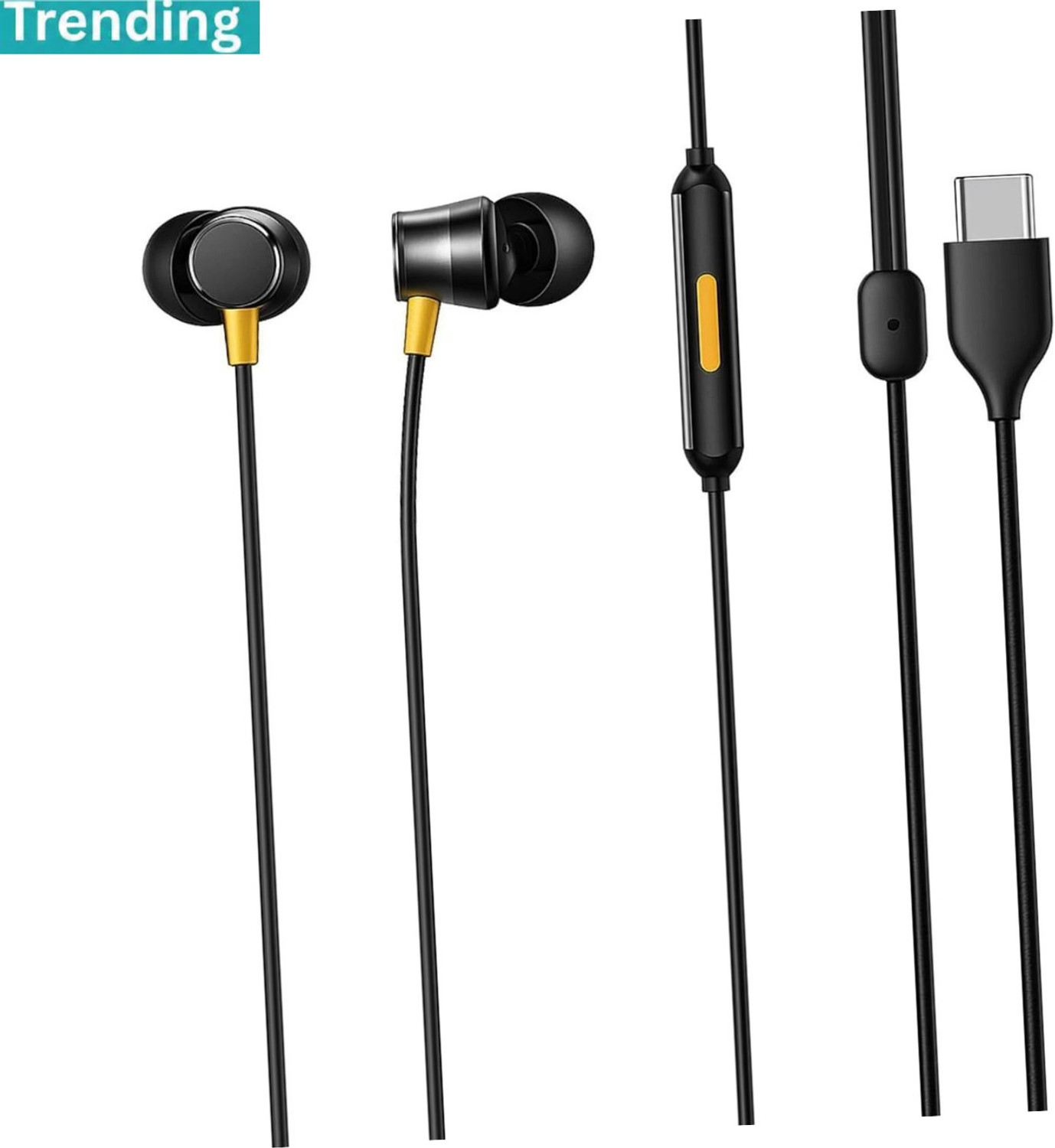 Image of Lynacz Original Redmi Wired High Definition in-Ear Earphones with in-Built HD Mic Wired Headset (10 mm Driver, Metal Sound Chamber for Dynamic Bass (Black), In the Ear)