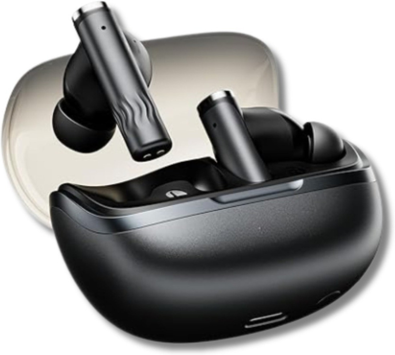 Image of Lynacz Original T110 Buds Noise Cancelling Wireless Earbuds Bluetooth Headset (Buds, for realme, 10mm Heavy Bass (Black & Yellow) Color, True Wireless)