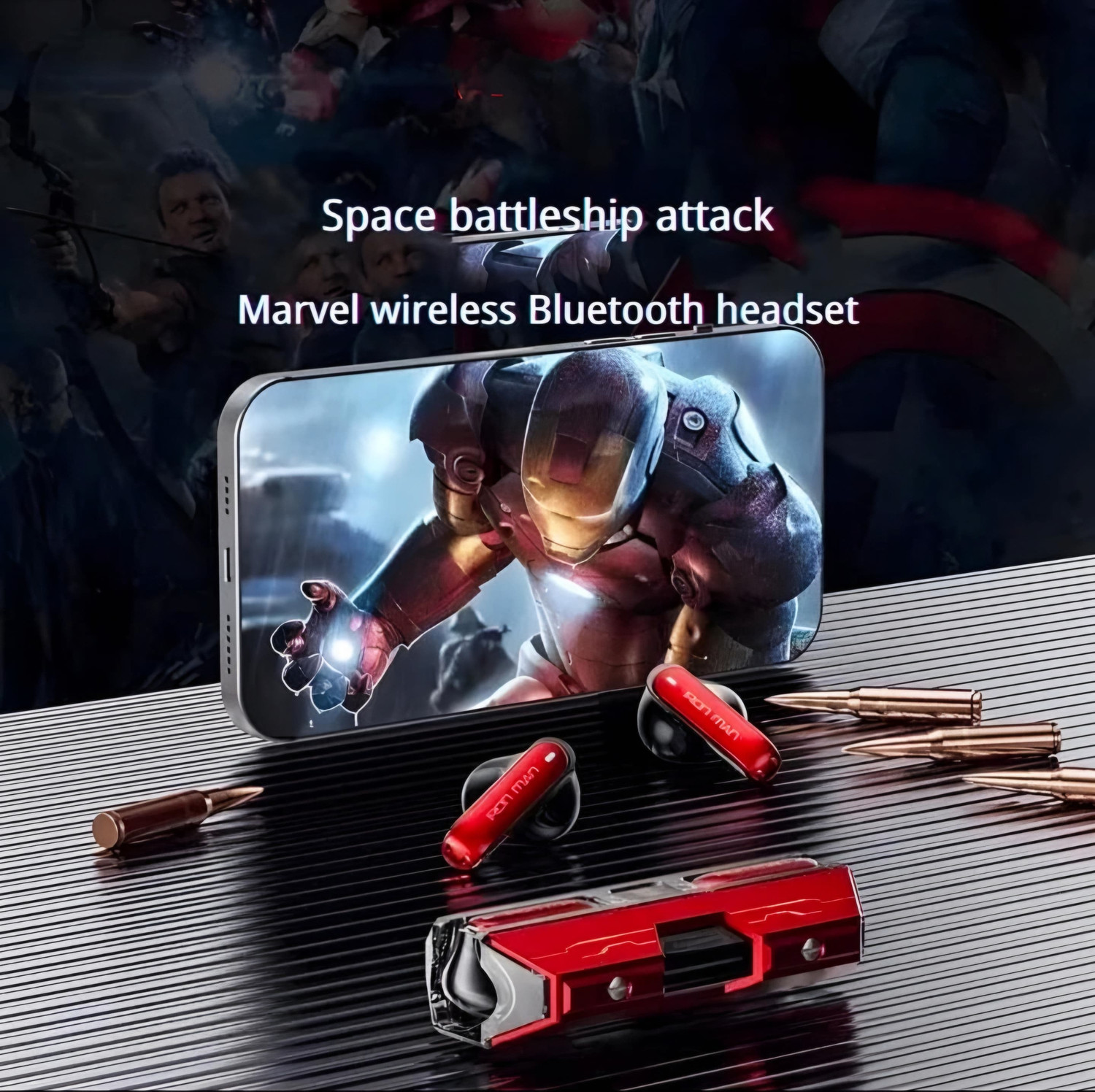 Image of AL ATASH Premium Wireless Bluetooth Earbuds with Long Battery Life, LED Charging Case Bluetooth without Mic Headset (Multicolor, True Wireless)