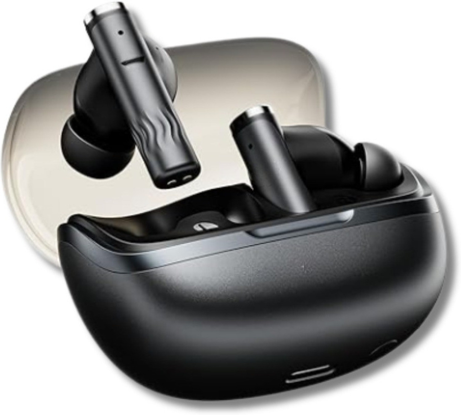 Image of Lynacz Original For Boat Nirvana Zenith Pro TWS Earbuds with 50dB ANC - (Velvet Grey) Bluetooth Headset (80H Playback, Spatial Audio, LDAC Hi-Res, 6 Mics ENx, Low Latency Gaming, In the Ear)