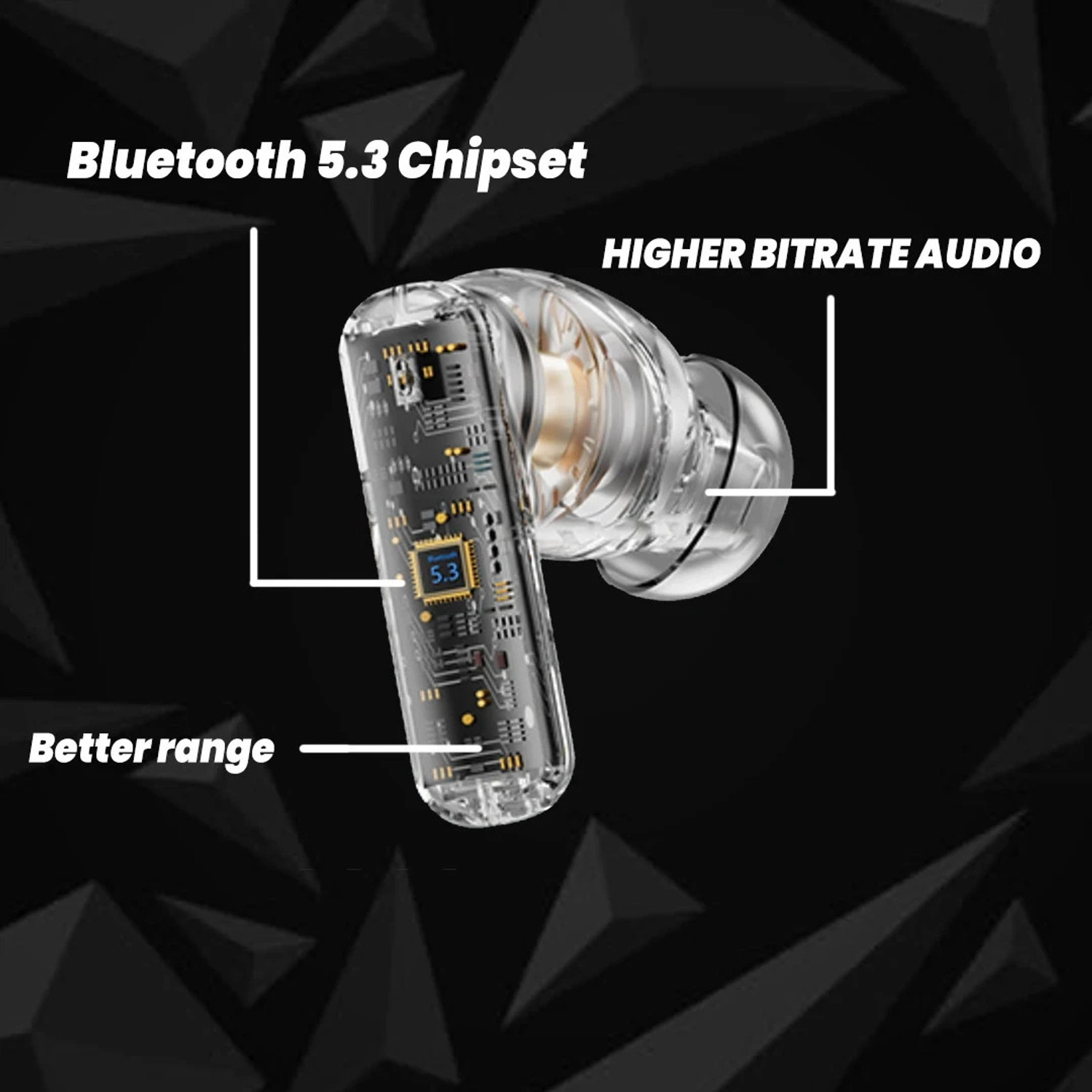 Image of Earboss 101 Earbud With Auto AI ENC, 13mm Bass Drivers, 120HRS Playback, Type-C Bluetooth Headset (Black, In the Ear)