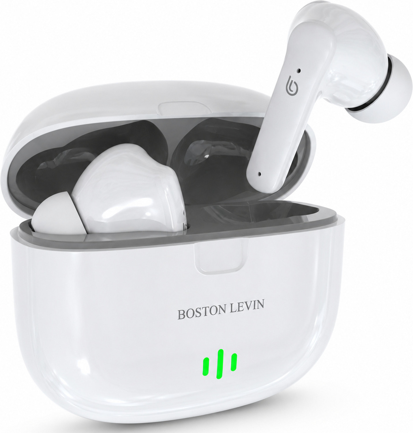 Image of Boston Levin ARMX Earbuds with Playtime 30H,Low Latency Gaming,13mm Drivers,IPX5,BT5.3,TWS Bluetooth Headset (Black, In the Ear)