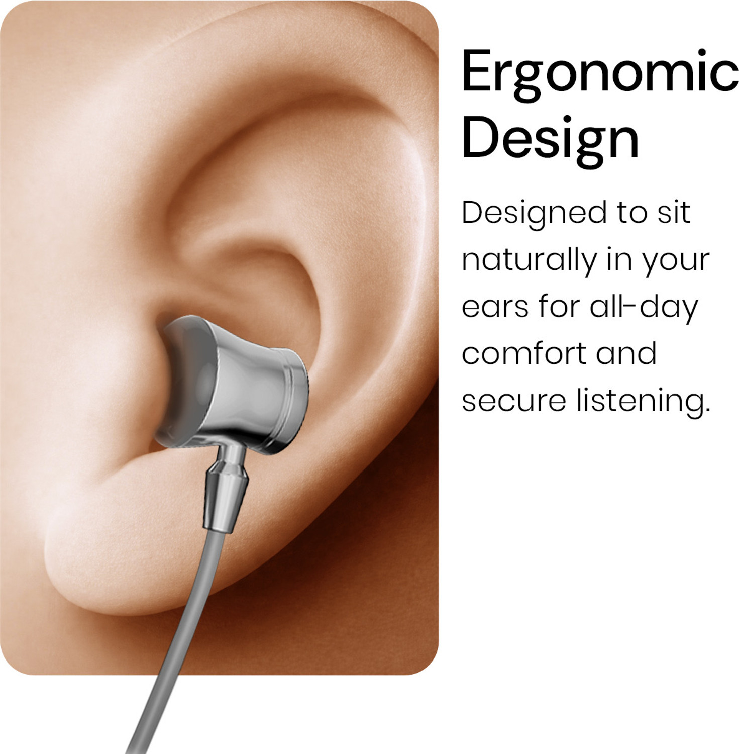 Image of EDENIC USB TYPE C METAL EARPHONE Wired Headset (GRAY, In the Ear)