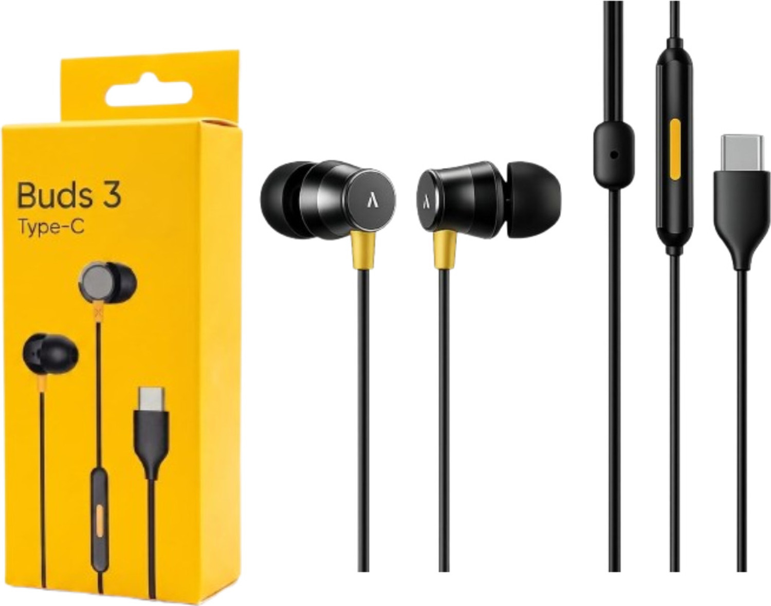 Image of ZOLDYCK Buds 3 type-c Wired Headset (Black, In the Ear)