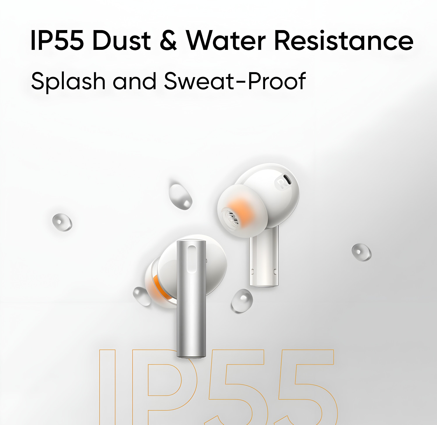 Image of MR.NOBODY Buds Air 6 TWS Earbuds, Hi-Res LHDC Audio, 12.4mm Deep Bass, 40 Hrs Playtime Bluetooth Headset (White, Silver, True Wireless)