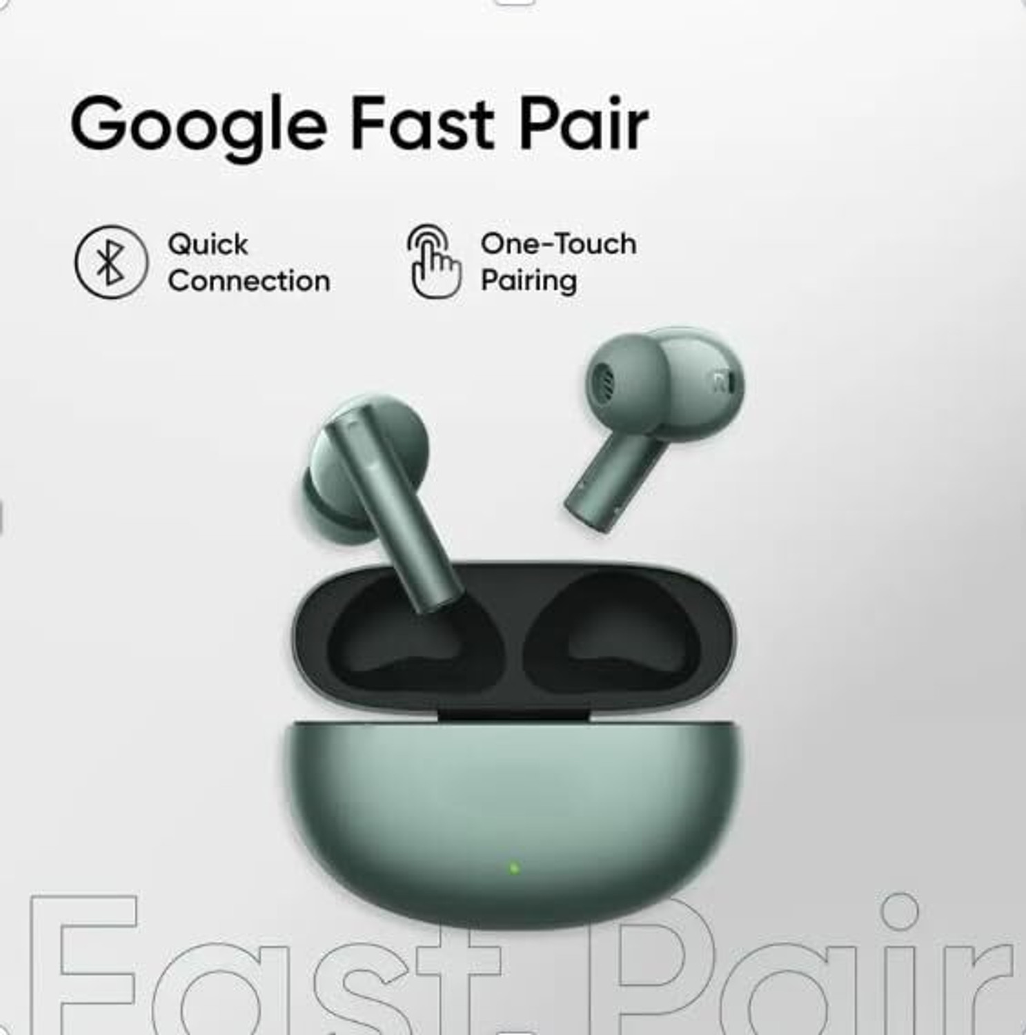 Image of GHEREL Compatible For Realme Buds Air 6 True Wireless Earbuds Cancellation Bluetooth Headset (Smooth Bluetooth Connectivity Protection (Green, True Wireless)