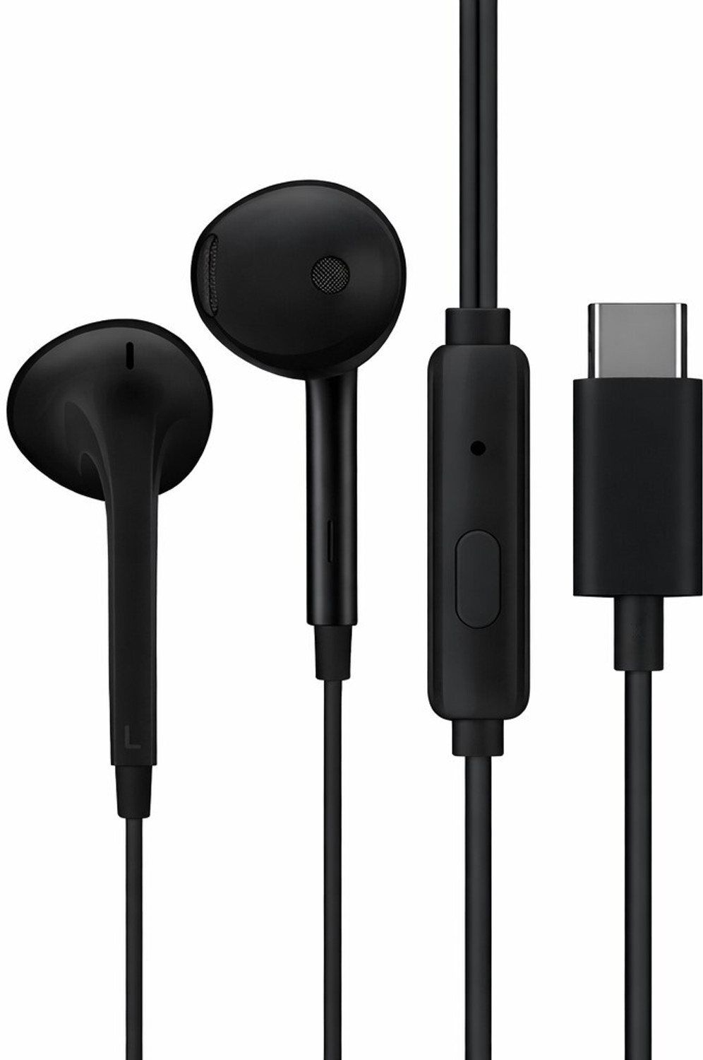 OPPO Type-C Half-in-Ear Wired Earbuds(MH136), 14.2mm Dynamic Coil Wired Headset (Black, In the Ear) - Image 1
