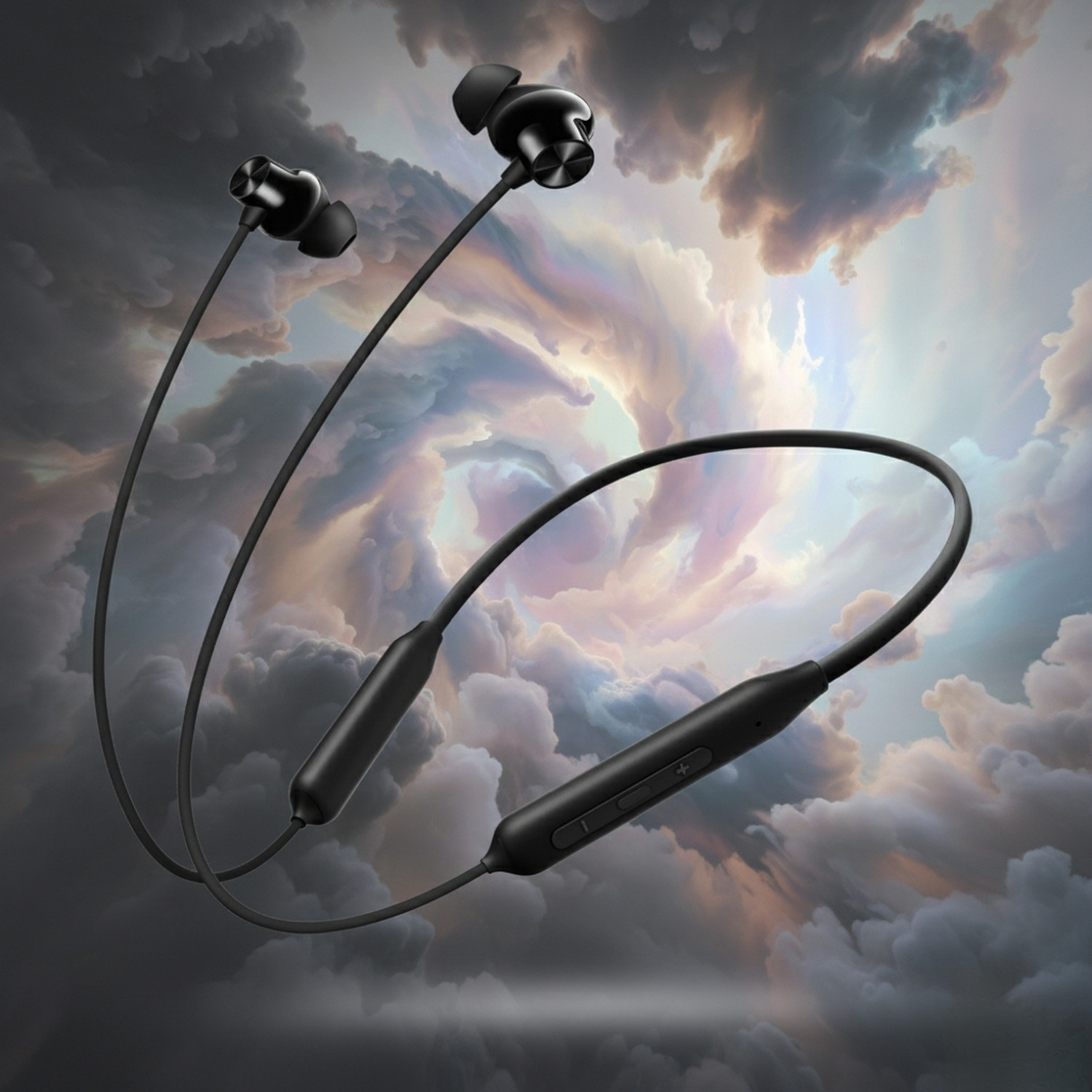 Image of AYNEXS ORIGINAL for Real-m Buds Wireless 5 ANC Neckband with 50dB ANC Bluetooth Headset Bluetooth Headset (13.6mm Dynamic Bass Driver, Playback 45ms Low Latency Spatia, Black, In the Ear)