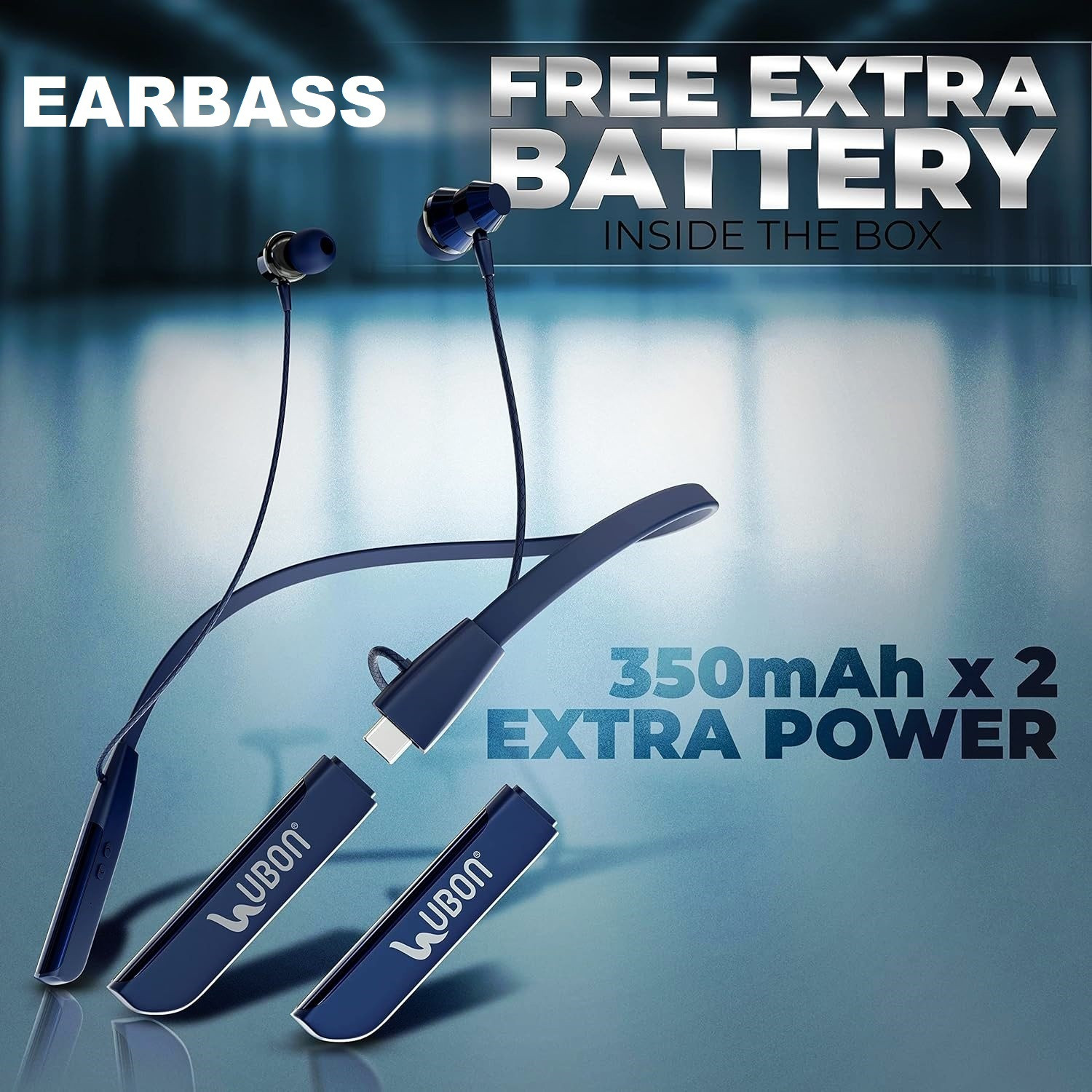 Image of EARBASS CL-35 Jet Charging 100 Hr Playtime, High Bass, Low Latency, Gaming & Calling Bluetooth Headset (Blue, Black, Green, True Wireless)