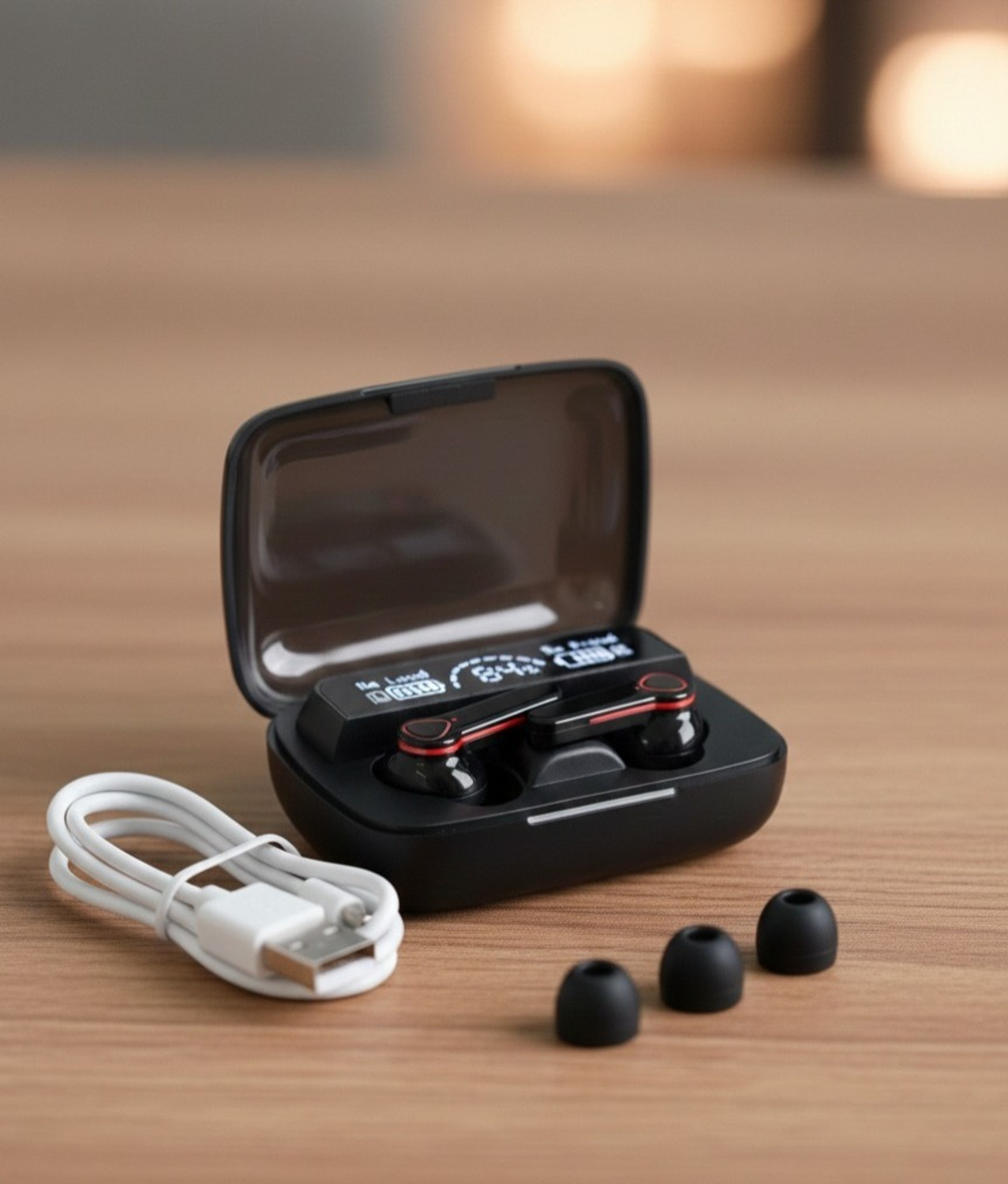 Image of Tecmarx Vibe Wireless Earbuds 30H Playtime, Deep Bass, Clear Sound Bluetooth Bluetooth Headset (Black, True Wireless)