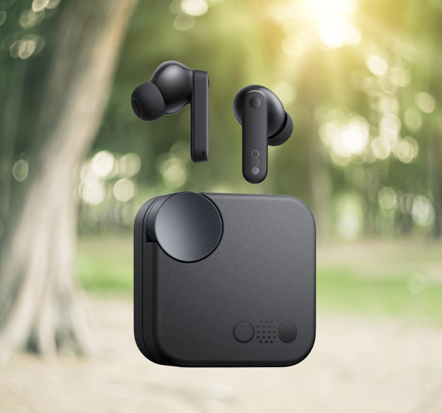 Image of Ridhit Enterprises Buds C M F Pro with 45 dB ANC, Ultra Bass Technology & upto 80 hours W6 Bluetooth Headset (Black, In the Ear)