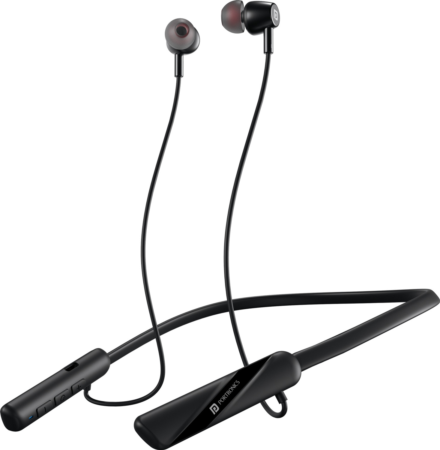 Image of Portronics COUNCH THETA C IN LINE MIC WIRED EARPHONE BLACK-1 Wired Headset (Black, In the Ear)