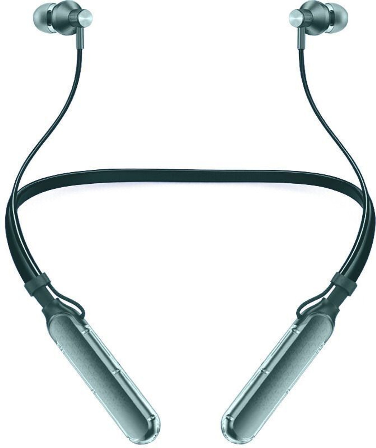 Image of HITECH HT-56 Metal Dual Power Bluetooth Wireless Neckband Bluetooth Headset (Green, True Wireless)