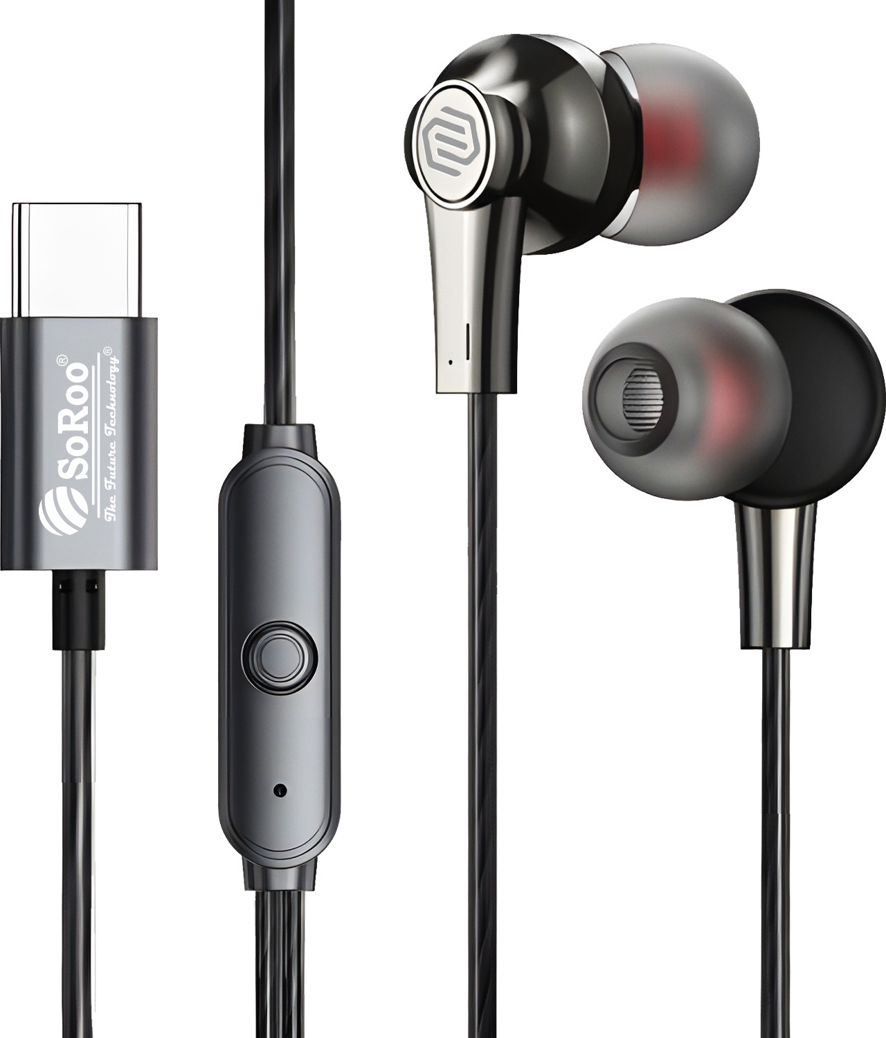 Image of ORAIMO CONCH 2C DEEP BASS TYPE -C EARPHONE Wired Headset (Black, In the Ear)