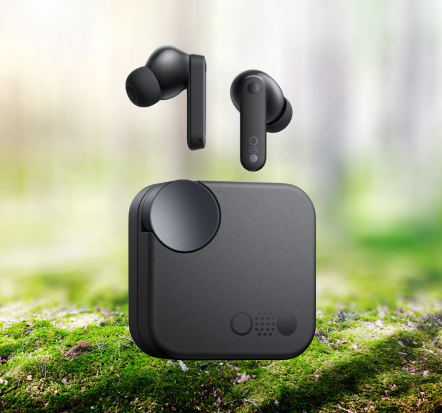 Image of Ridhit Enterprises Buds C M F Pro with 45 dB ANC, Ultra Bass Technology & upto 80 hours W6 Bluetooth Headset (Black, In the Ear)
