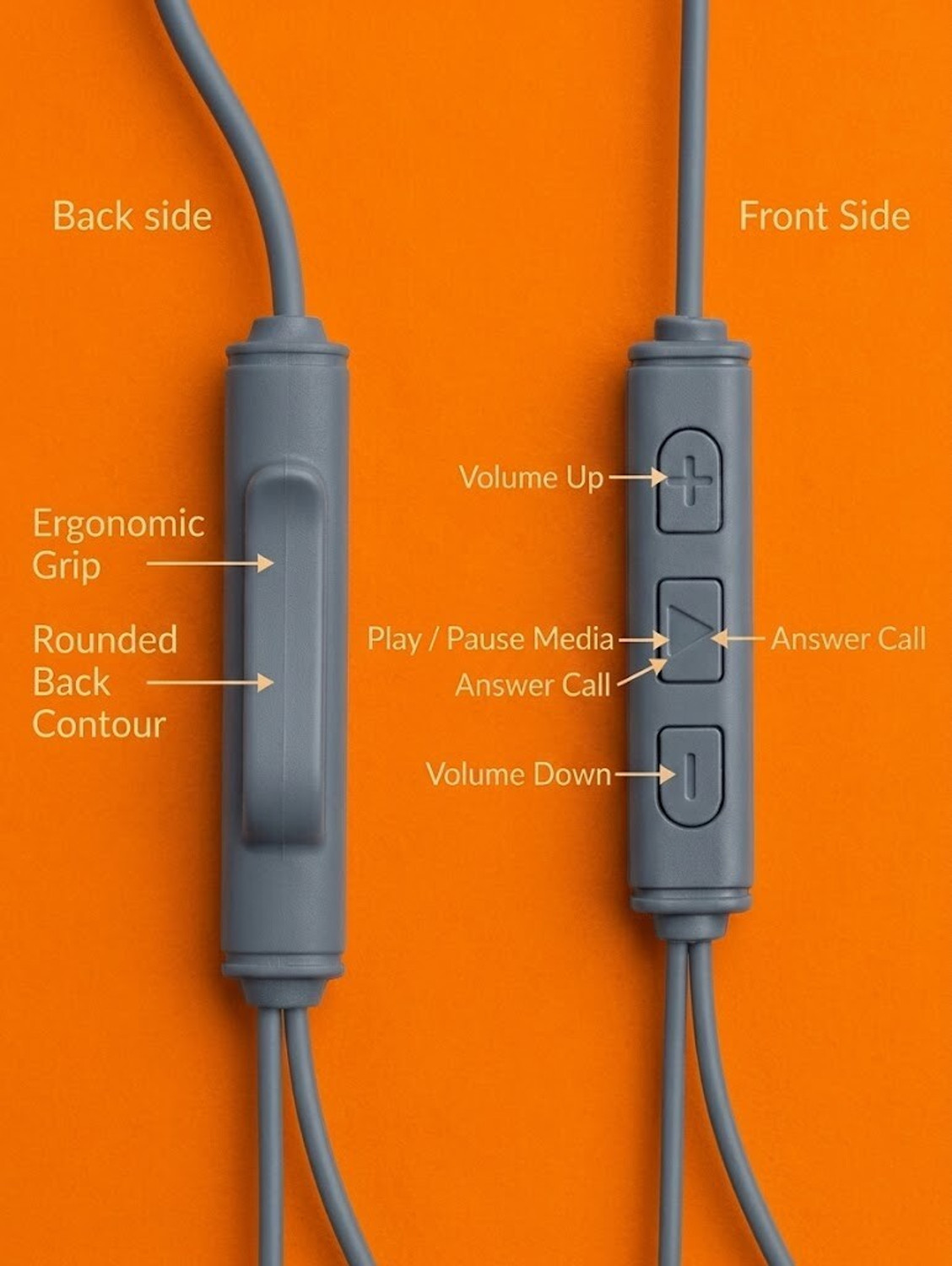 Image of Deeravia Type-C Earphone|ENC Mic| Premium Earphone| Magnetized Buds pro Phantom UBXP Wired Headset (Grey, In the Ear)