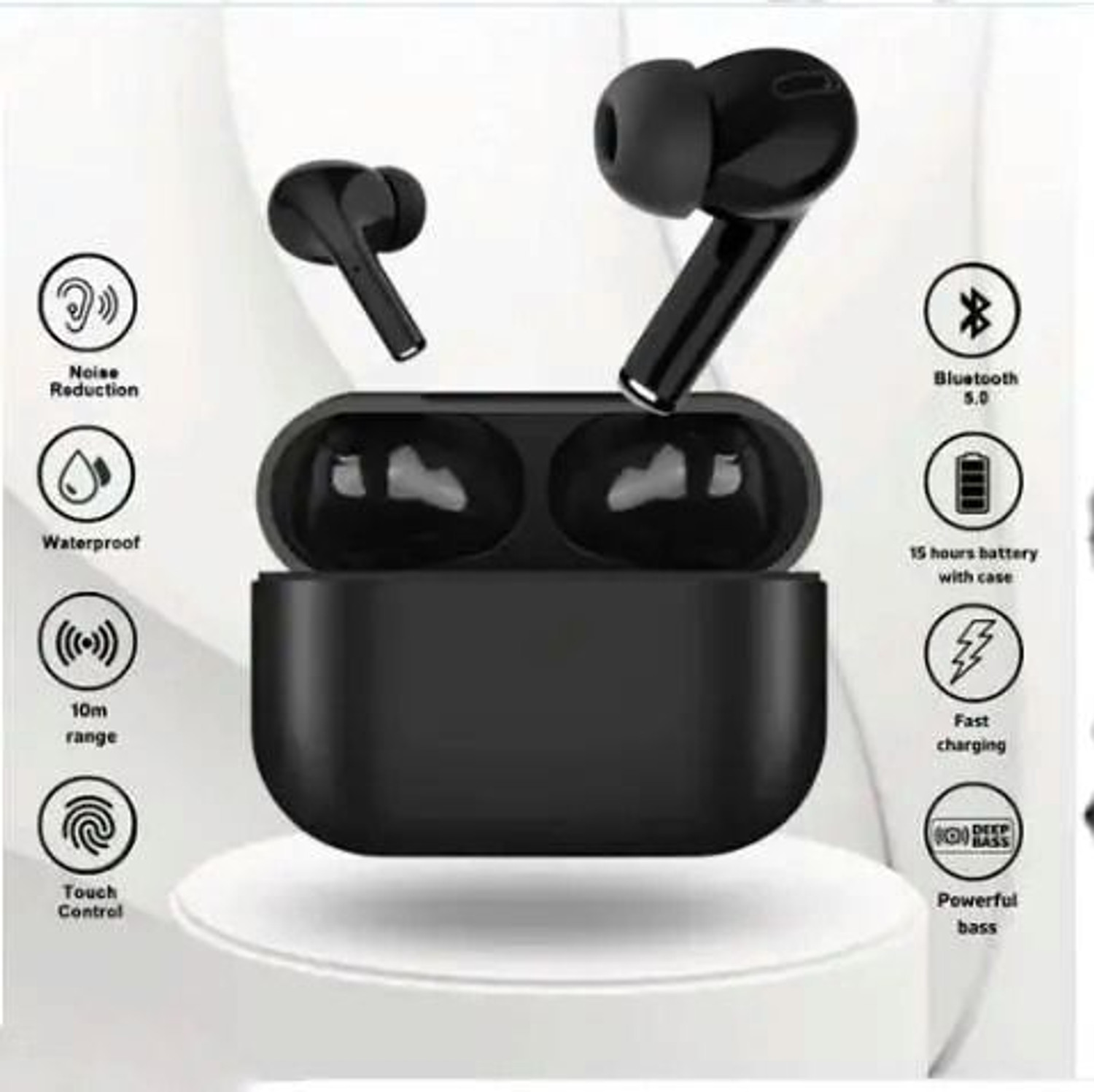 Image of Riox TWS Bluetooth Wireless Bluetooth Headphones Earbuds With Best Quality Wireless Bluetooth Headset (Black, True Wireless)