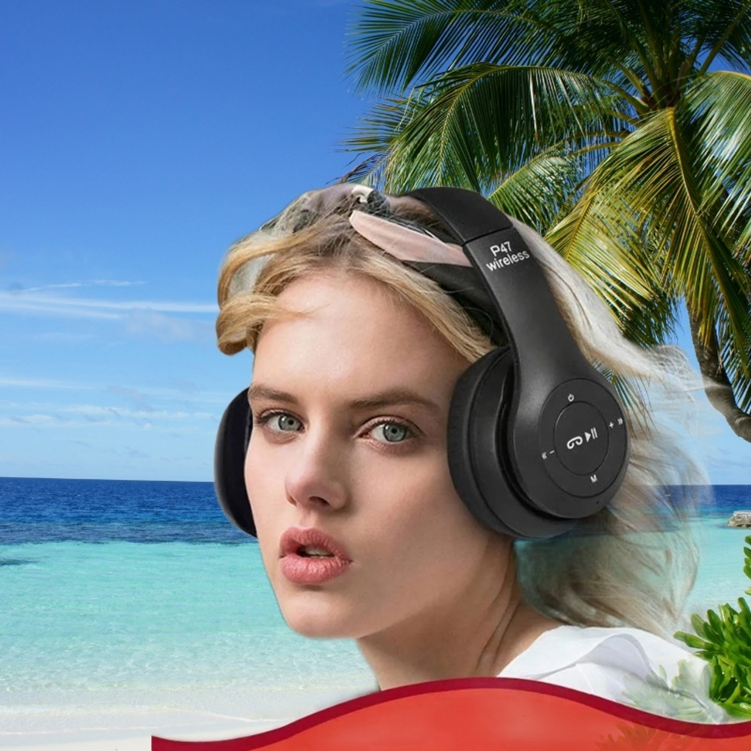 Image of VardaanEnt Multicolour-Gaming P47 Wireless Portable Sports Headphones Stereo VE-199 Bluetooth Headset (Multicolor, On the Ear)
