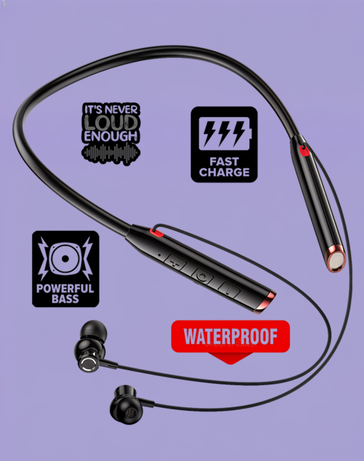 Image of itel Roar 60 Bluetooth Headset (Dark Blue, In the Ear)