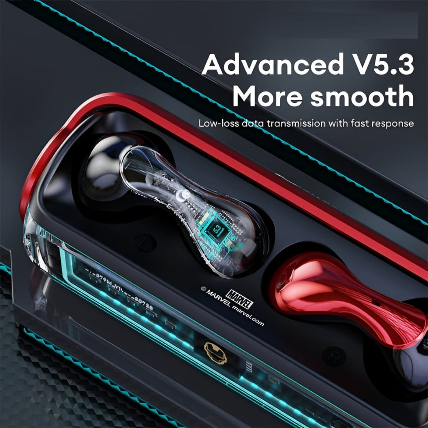 Image of Naama Premium Wireless Bluetooth Earbuds with Superhero-Themed Charging Case Deep Bass Bluetooth Headset (Multicolor, True Wireless)
