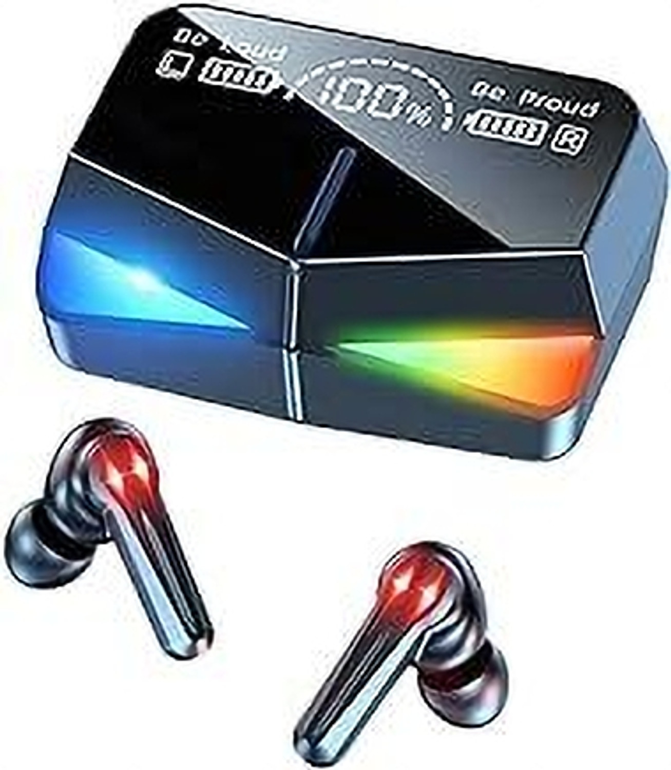 Image of AL ATASH Premium Wireless Bluetooth Earbuds with Long Battery Life, LED Charging Case Bluetooth without Mic Headset (Multicolor, True Wireless)