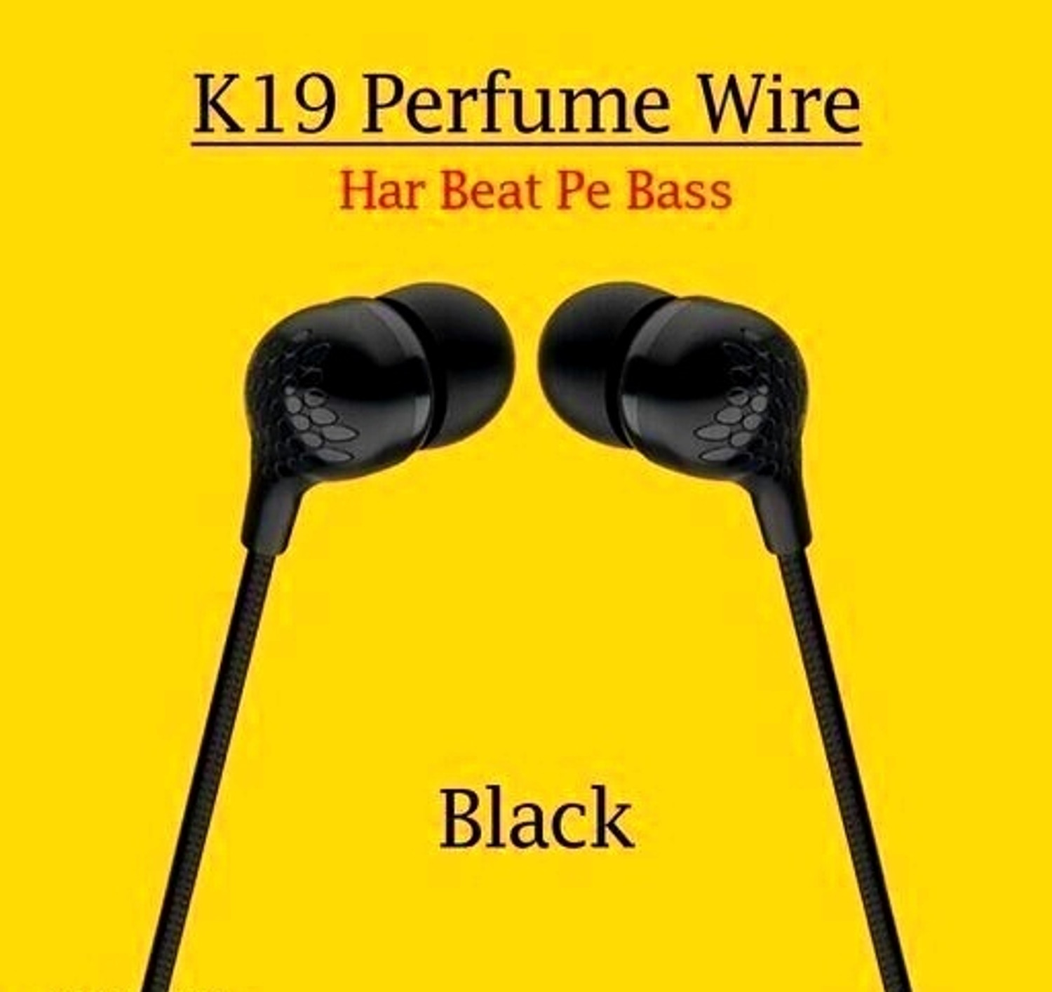 Image of KDM K-19 Wire Super Bass ( Music Sound Headset ) Wired Headset (Black, In the Ear)