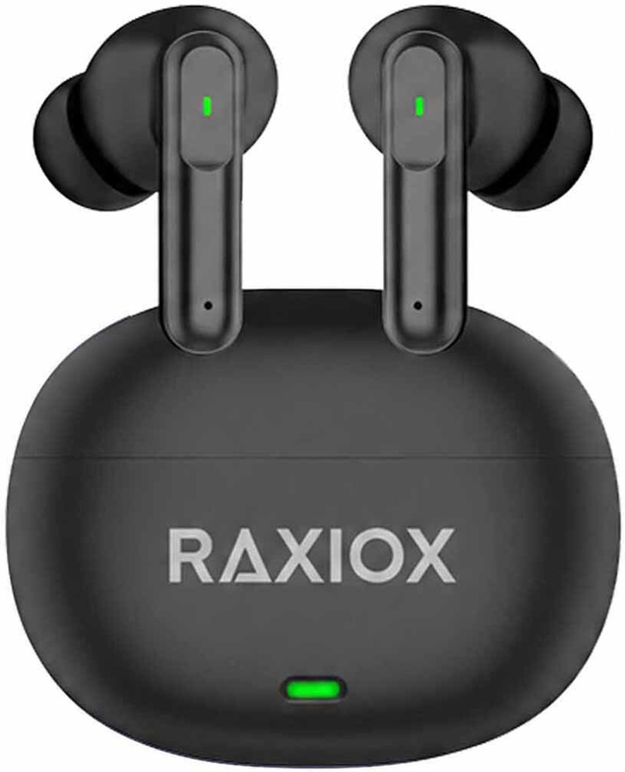 Image of Raxiox Buds B151 with 75Hrs Payback Music, with 52bB ENC & 12.2mm Drivers & IP55 (BK03) Bluetooth Headset (Black, True Wireless)