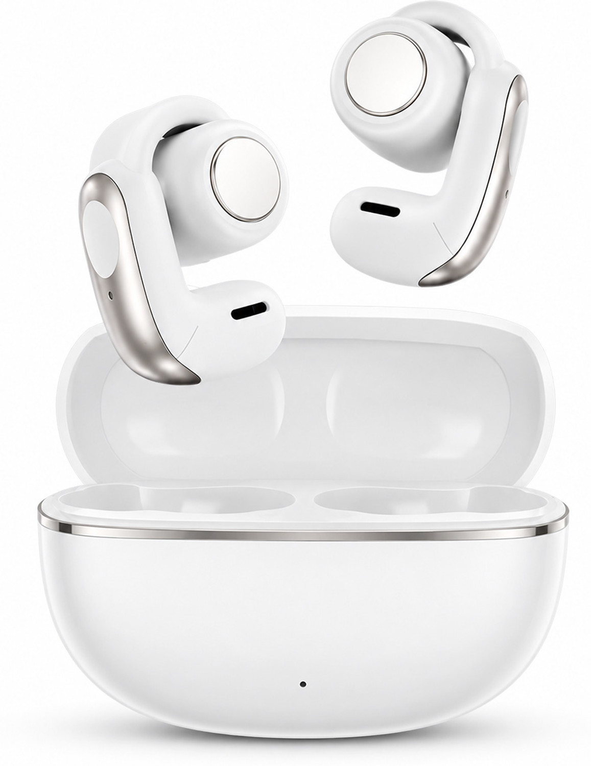 Image of Fitpro Q10 TWS Wireless Earbuds | Twin-Couple Headphones | Bluetooth 5.4 Bluetooth Headset (Beige, True Wireless)