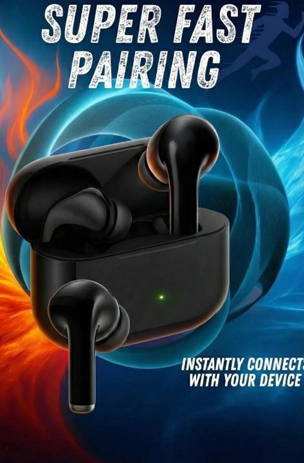 Image of TRIGGR Buds 2A TWS 40H Playtime BT 5.3 ENC Mic AJC Bluetooth Headset (Black, True Wireless)