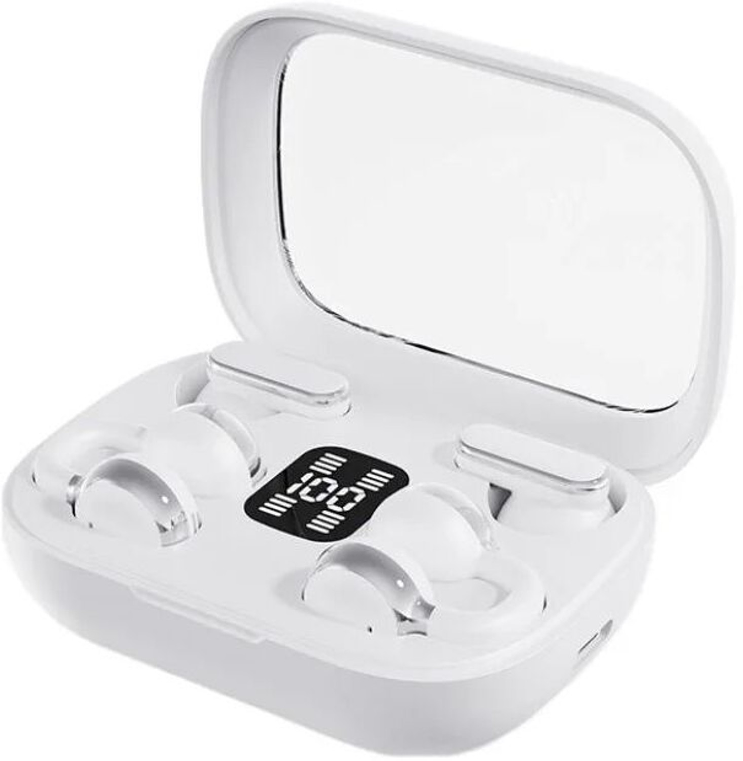 Image of Fitpro Q10 Two Pairs Double TWS Couple Headphones Ear Clip In-ear Earbuds Bluetooth Headset (White, On the Ear)