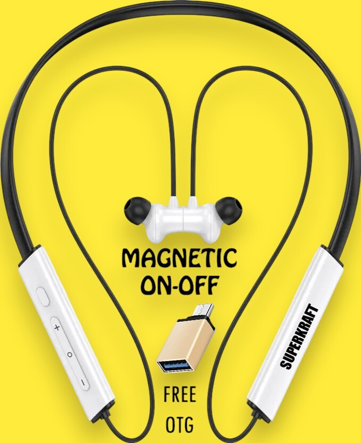 Superkraft Bombastic Bass Earbuds Wireless Neckband 48Hrs Playback With Fast Charging Bluetooth Price in India - Buy Superkraft Bombastic Bass Earbuds Wireless Neckband 48Hrs Playback With Fast Charging Bluetooth Online - Superkraft : Flipkart.com