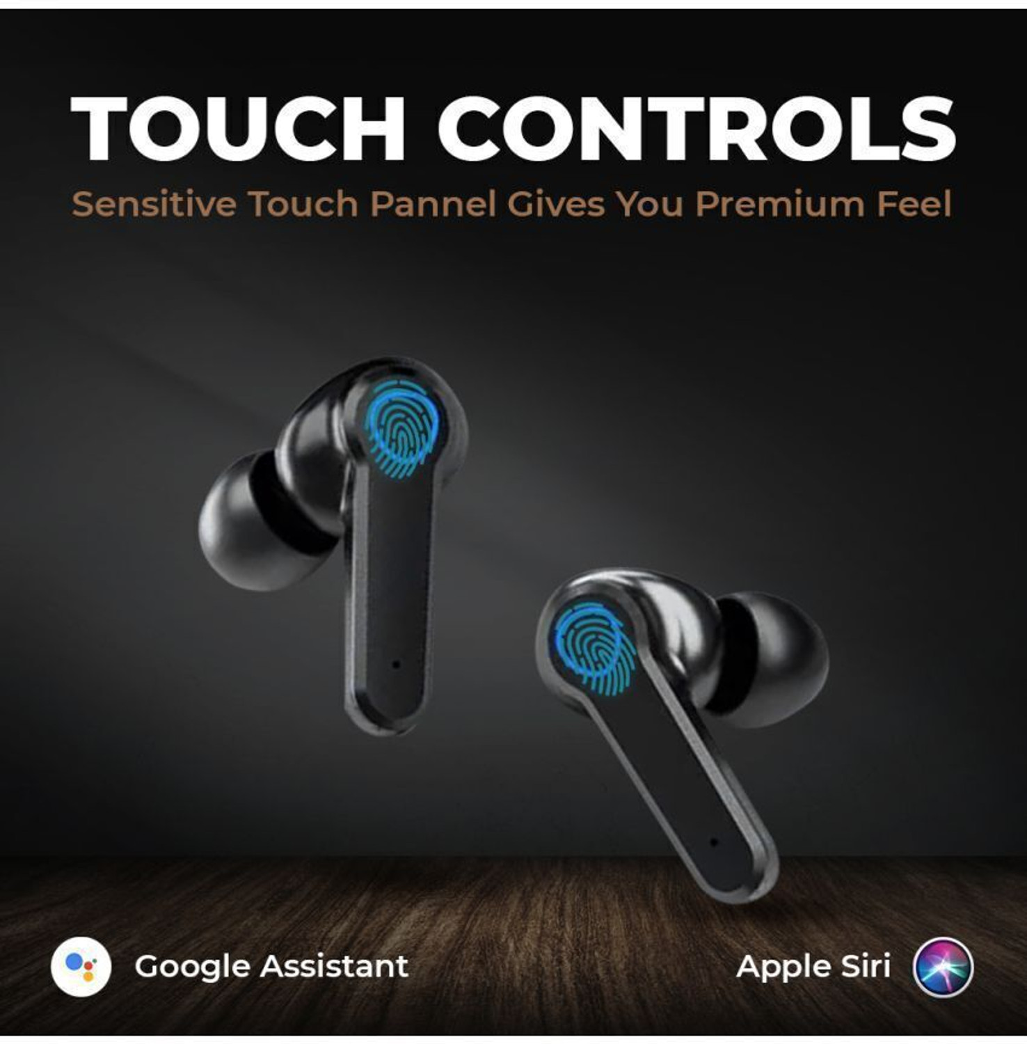 Image of Jeevan jyoti agency Earbuds Touch Waterproof LED Digital Display Bluetooth Headset (Black, True Wireless)