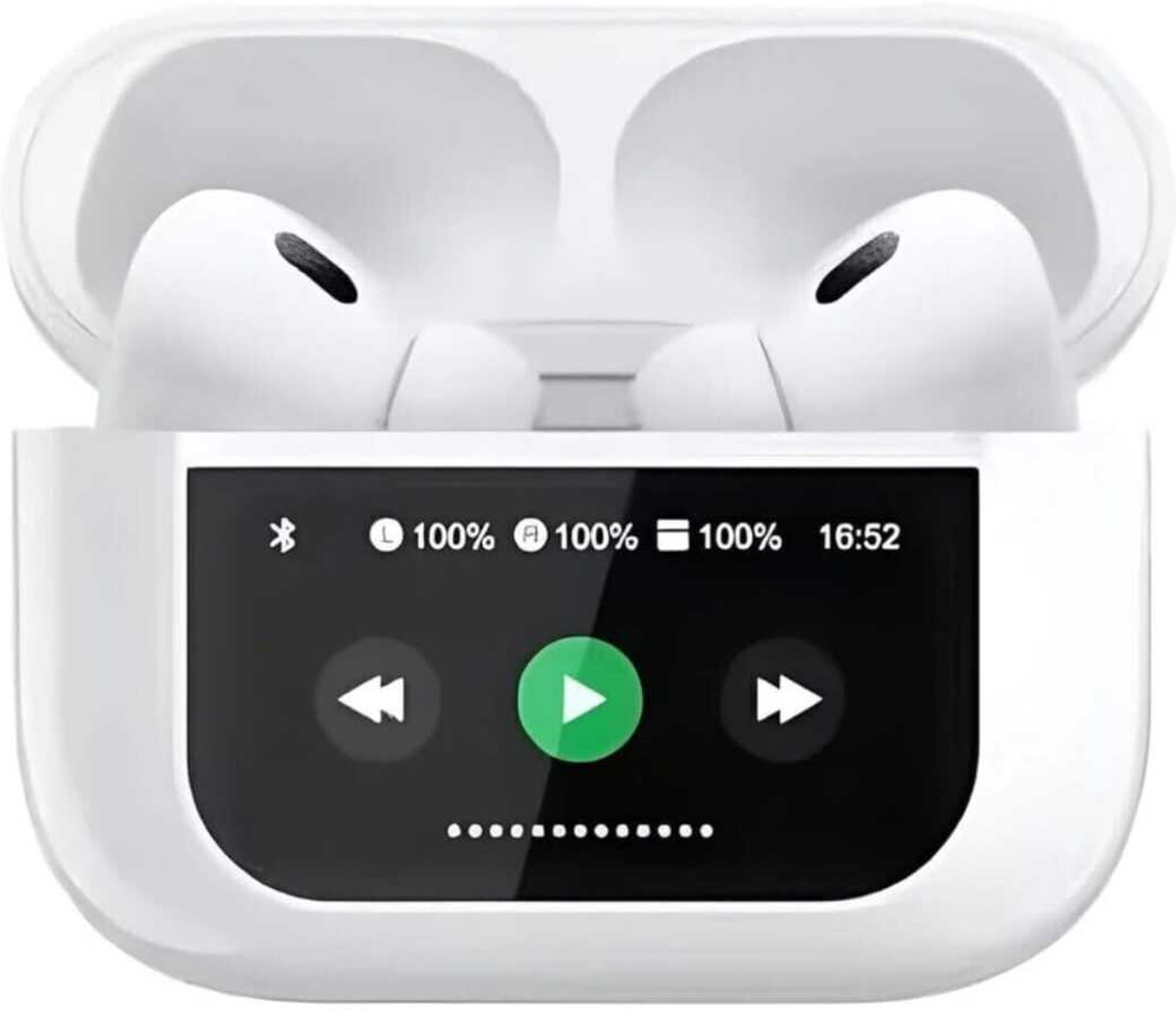 Image of deagon display earbuds Bluetooth Headset (White, True Wireless)