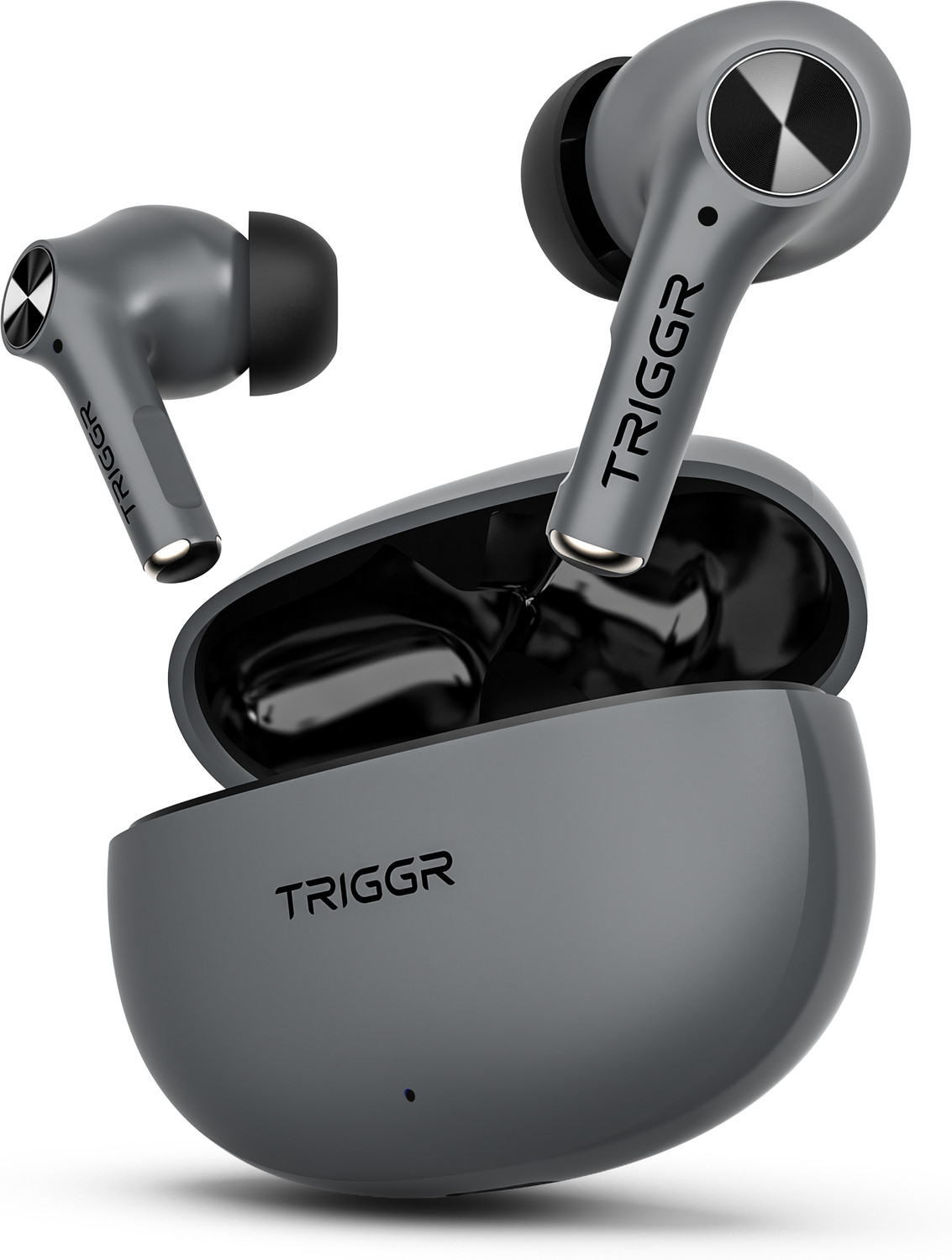 Image of TRIGGR Buds 2A TWS 40H Playtime BT 5.3 ENC Mic AJC Bluetooth Headset (Black, True Wireless)