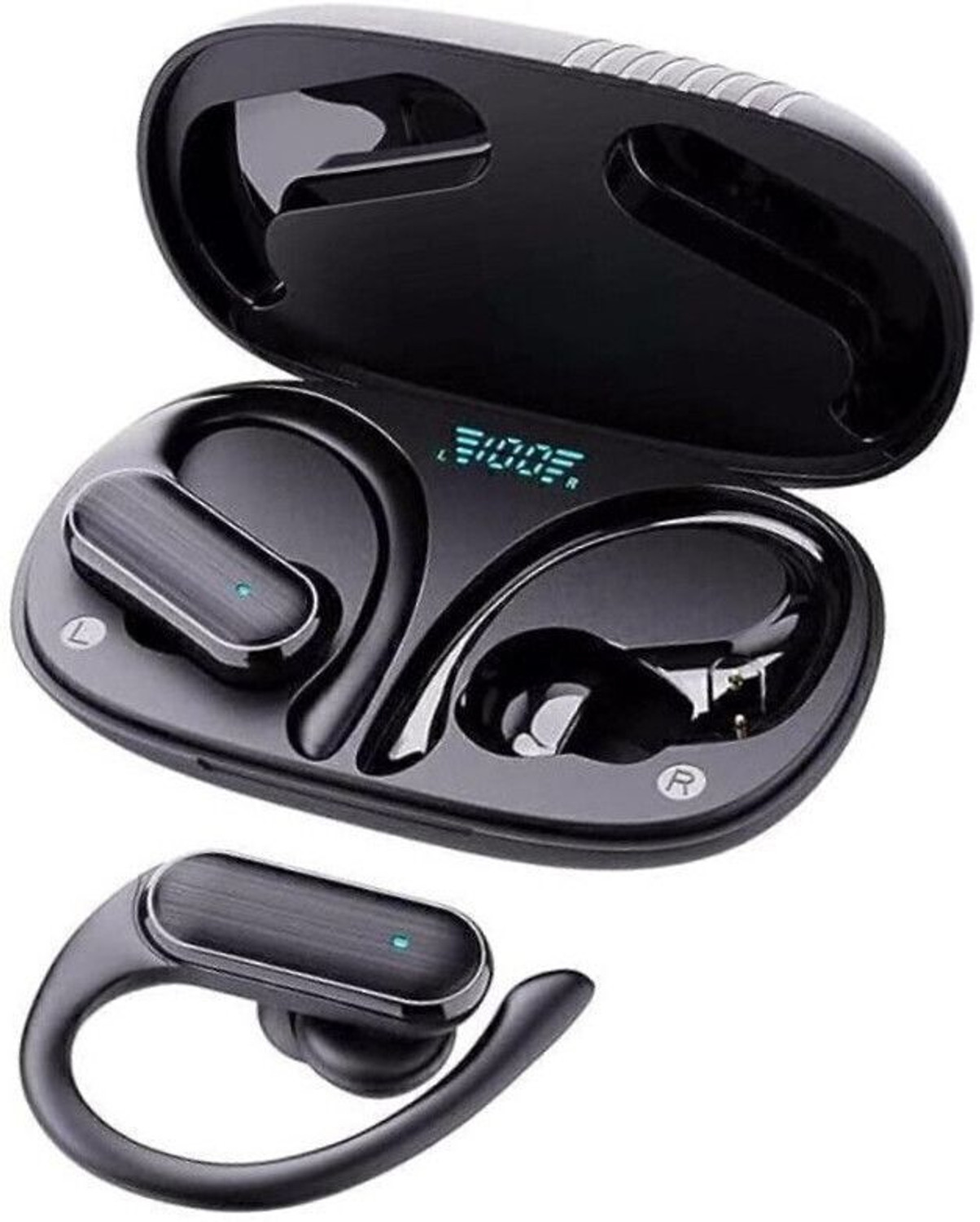 Image of Boston Levin ARMX Earbuds with Playtime 30H,Low Latency Gaming,13mm Drivers,IPX5,BT5.3,TWS Bluetooth Headset (Black, In the Ear)
