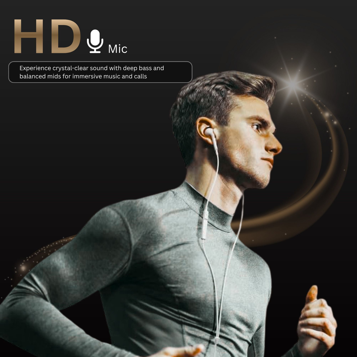 Image of Umake Type-C Wired Earphones with Mic & Volume Control | High Bass Stereo Sound Wired Headset (White, In the Ear)