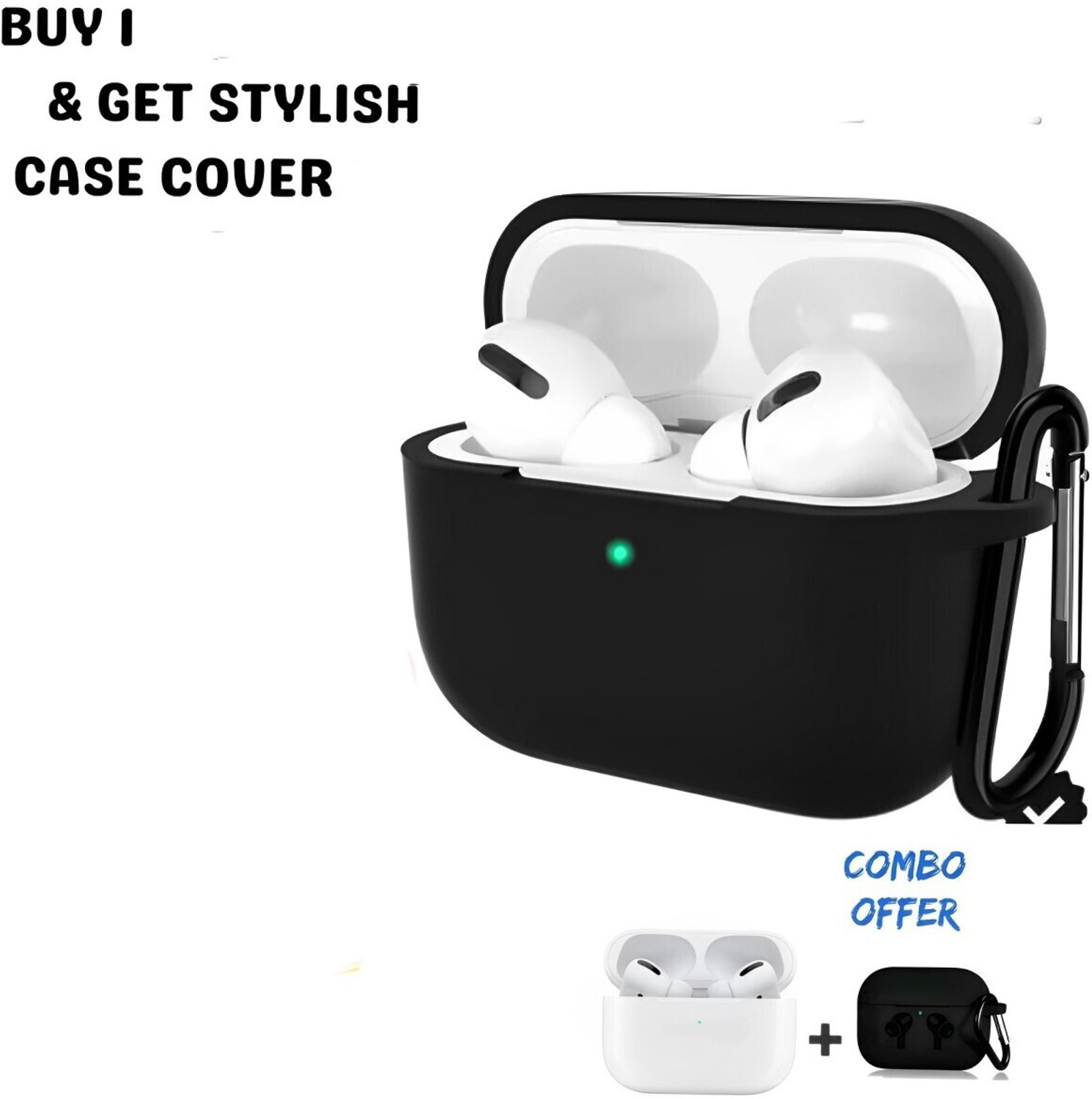Image of house of common Earbuds Buds Air 6 Upto 40Hrs Playtime ANC, Sweatproof Design, HD Bass GG Bluetooth Headset (Black, True Wireless)