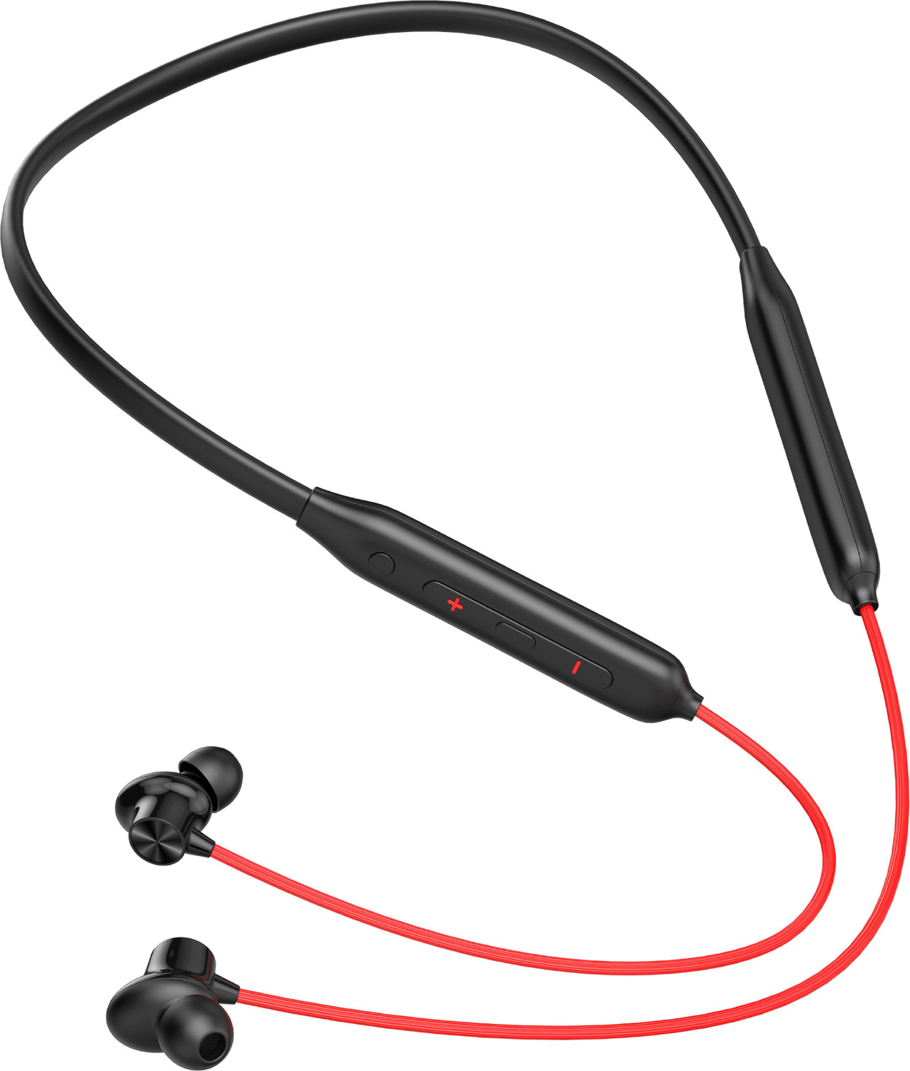 Image of bAot Wireless B2 Neckband With 50Hrs Playback And Clear Sound With Deep Bass Bluetooth Headset (Red, In the Ear)