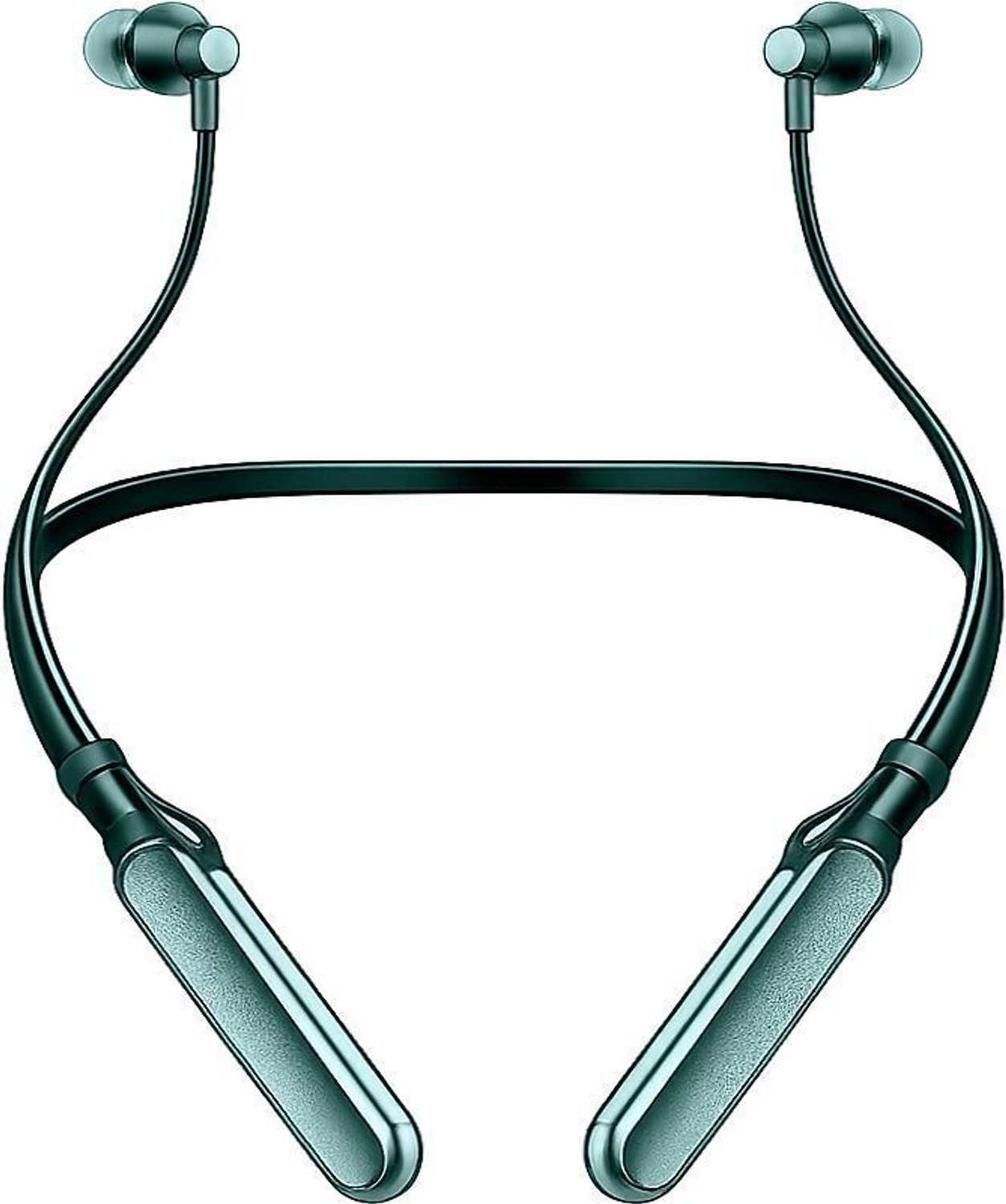 Image of HITECH HT-56 Metal Dual Power Bluetooth Wireless Neckband Bluetooth Headset (Green, True Wireless)