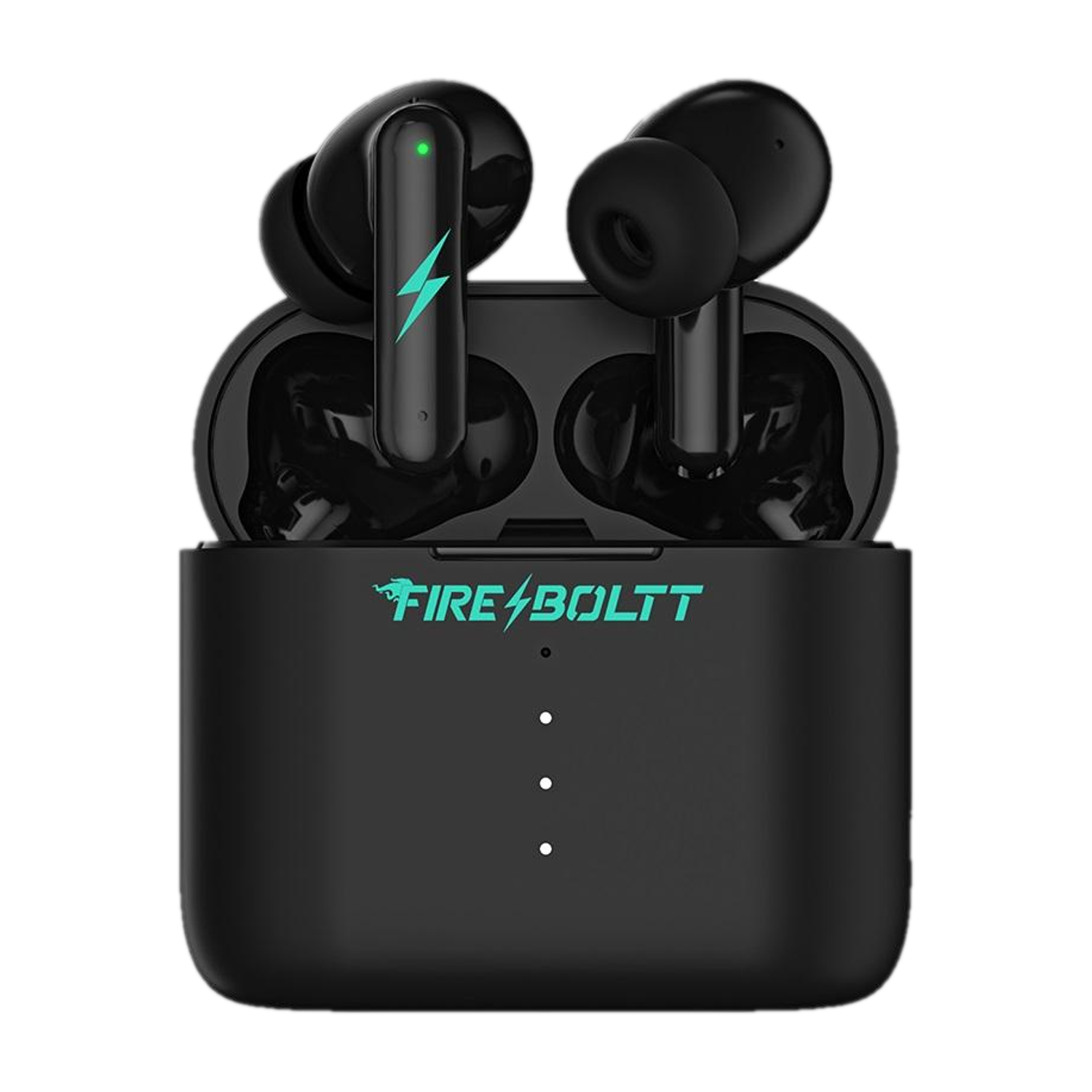 Image of Fire-Boltt Aero Drift TWS Earbuds, Custom EQ Profiles 50H Battery Display Case Quad Mic ENC Bluetooth Headset (Midnight Black, True Wireless)