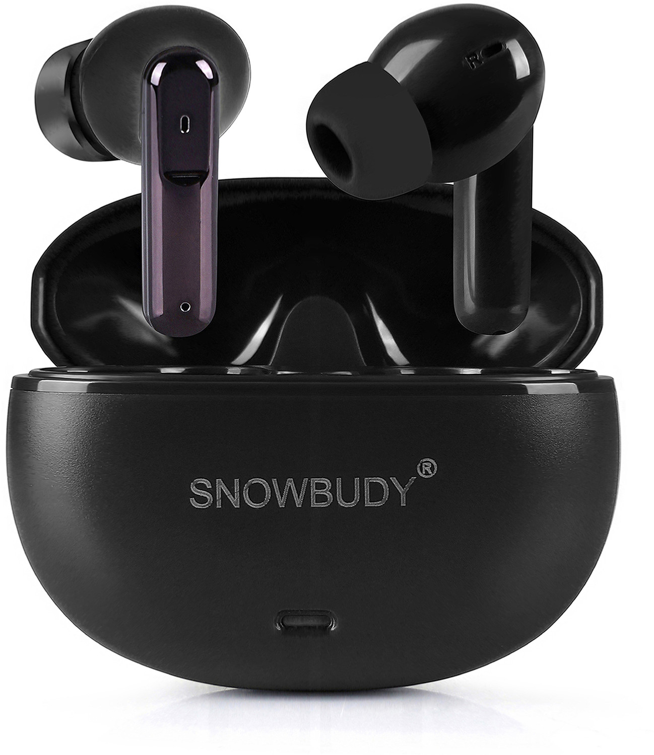 Image of snowbudy SB-895 with 25dB ANC,12.4mm Dynamic Bass Drivers,48Hrs Playback, BT5.4, IP55-14 Bluetooth Gaming Headset (Yellow, Black, True Wireless)