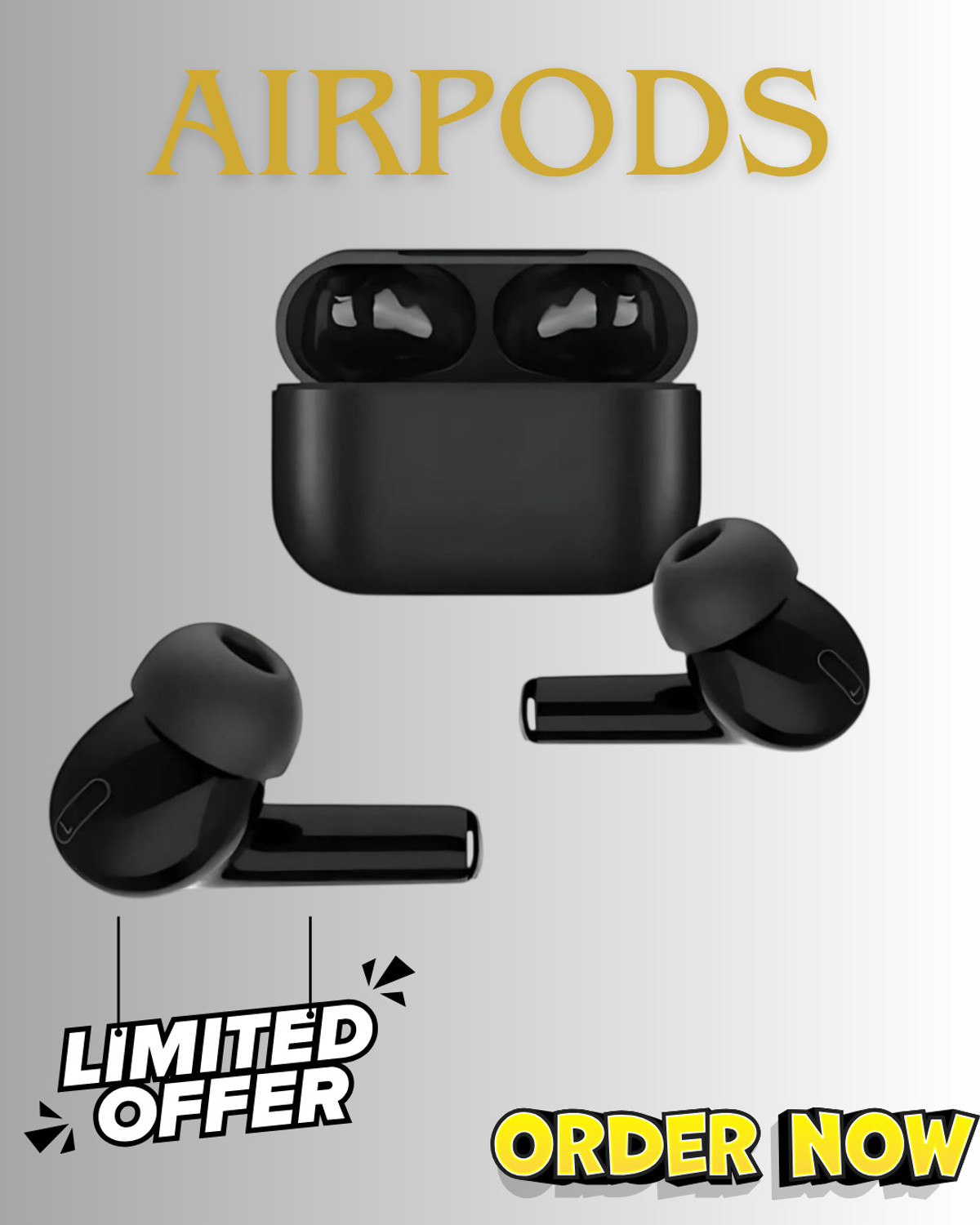 Image of unigenaudio UNIPODS Xtra True Wireless Earbuds Earphones, 120H Playtime Bluetooth Headset (Black, In the Ear)
