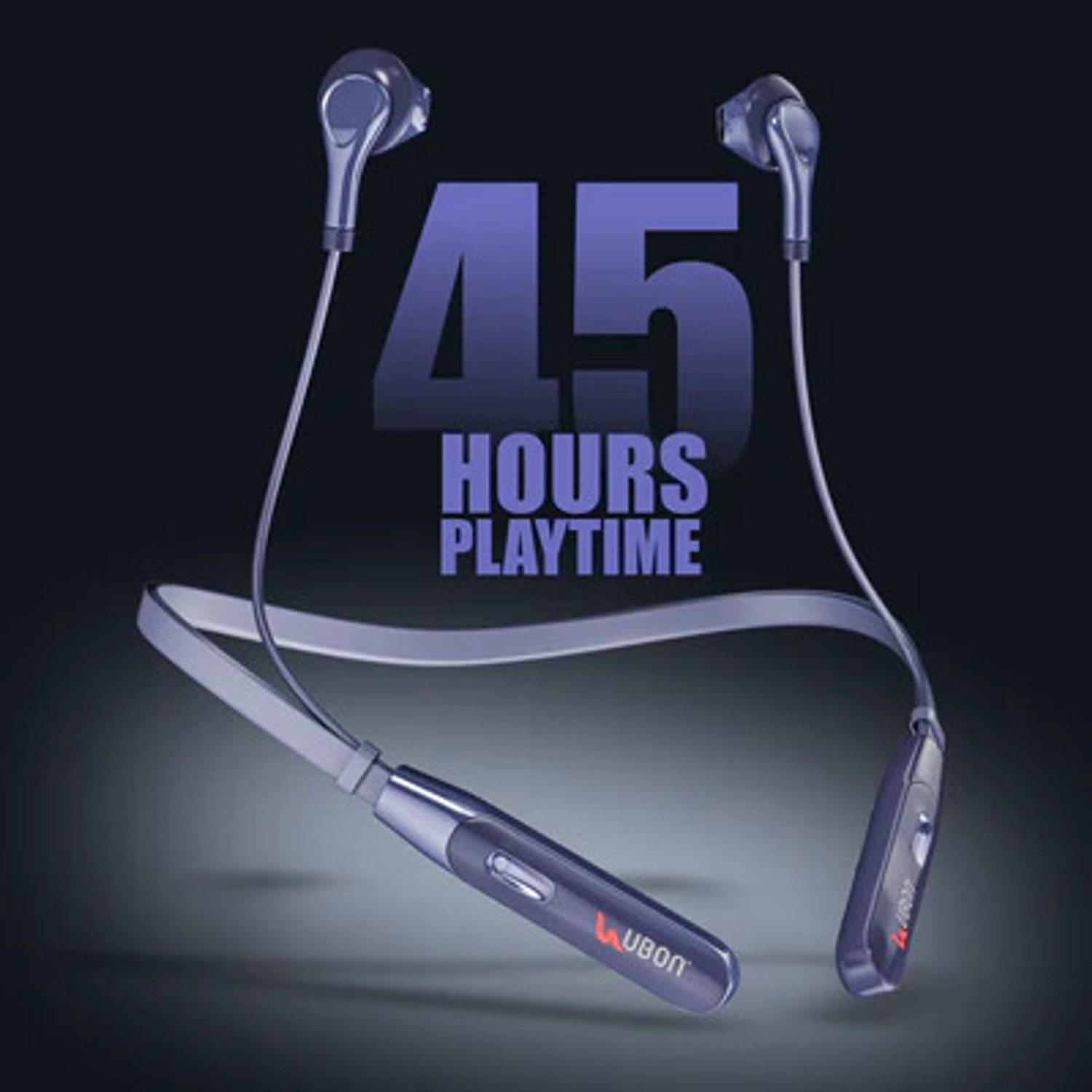 Image of EARBASS MIX CL-115 Eargun Series Wireless Neckband | 45H Playtime, Quick Charge Bluetooth Headset (Blue, White, True Wireless)