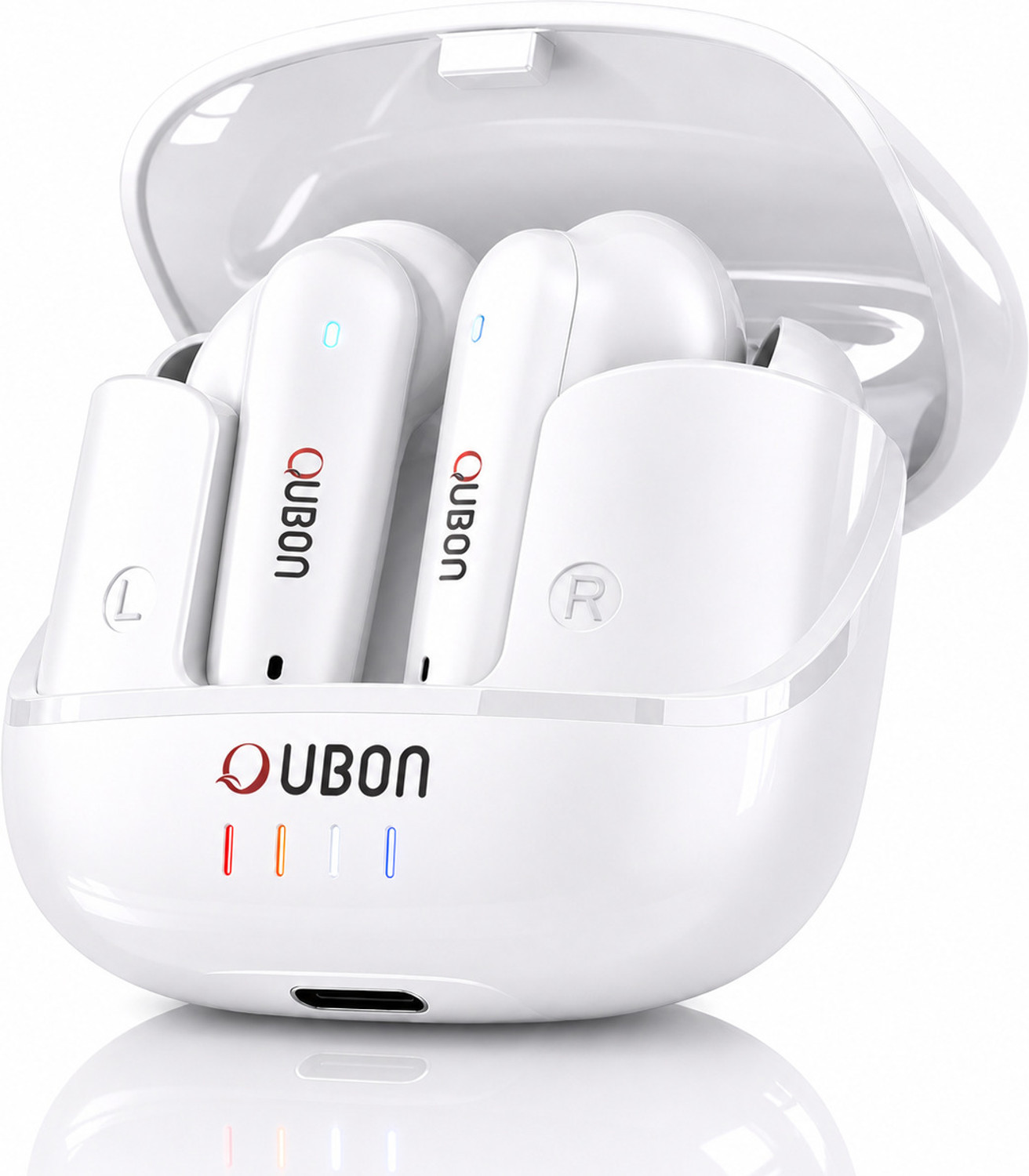 Image of Molta J23 Fast Charging, 40ms Low Latency v5.3, IPX5, 360 Hr Standby Time, AI & ANC Bluetooth Headset (Black, White, Blue, In the Ear)