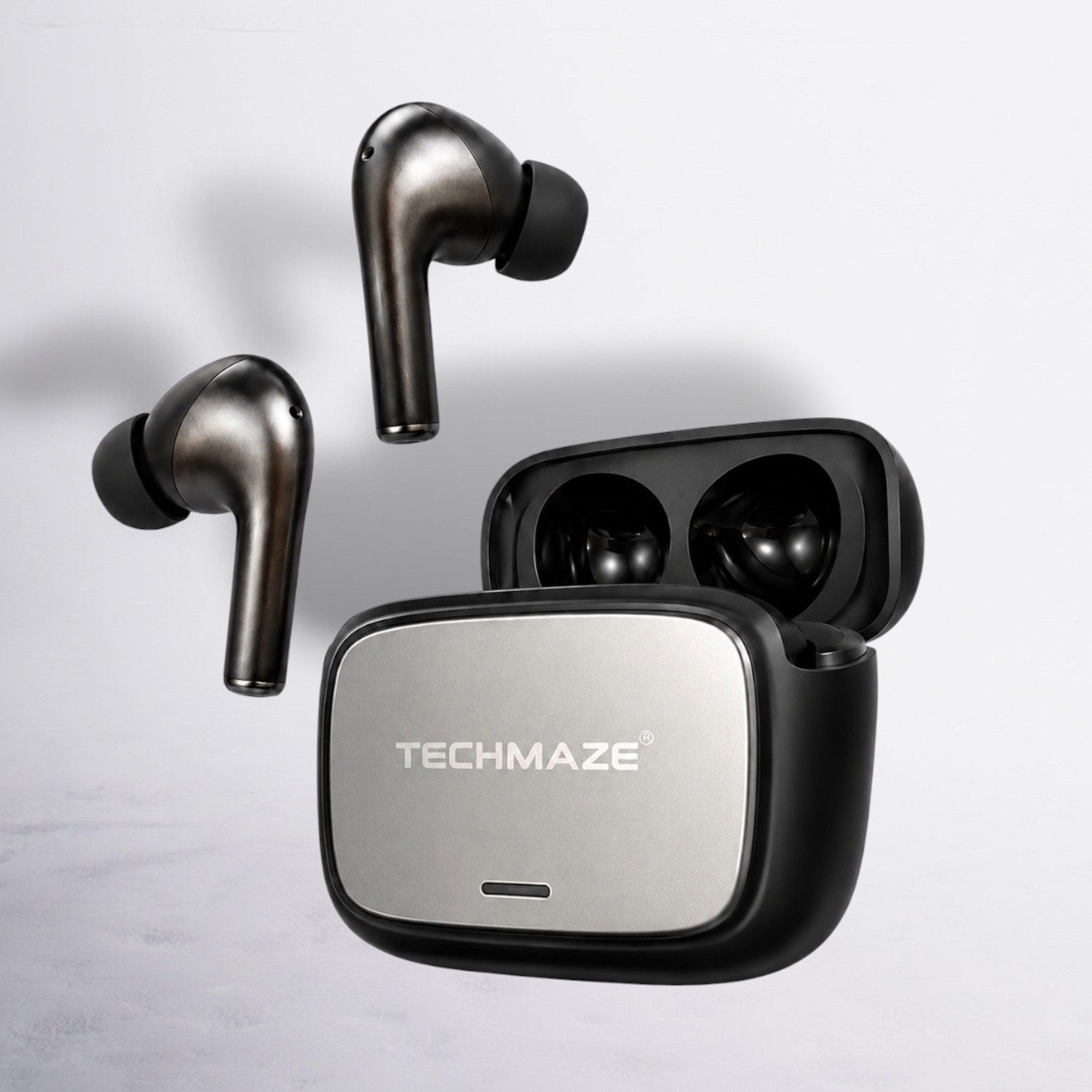 Image of TECHMAZE No i s e MasterBuds 2, Sound by B OSE, 51dB ANC T5 Bluetooth Headset (Black, True Wireless)