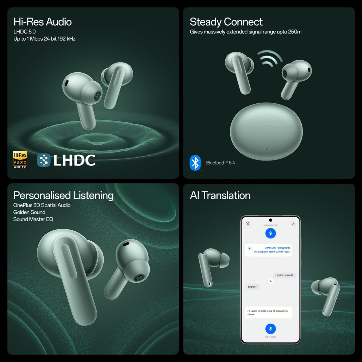 Image of Lynacz Original For OnePlus Buds 4 TWS Earbuds with Upto 55dB Real-time ANC, Adaptive Mode Bluetooth Headset (OnePlus Buds 4 TWS Earbuds with Upto 55dB Real-time ANC, Adaptive Mode, In the Ear)