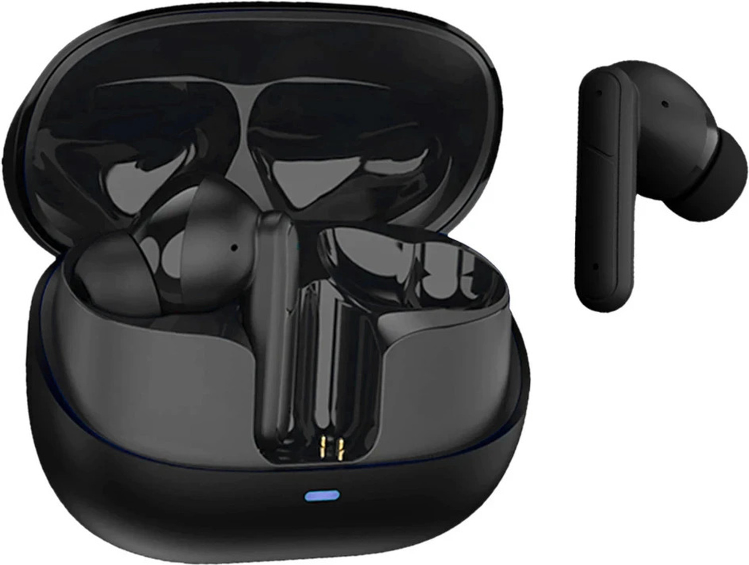 Image of Earboss 101 Earbud With Auto AI ENC, 13mm Bass Drivers, 120HRS Playback, Type-C Bluetooth Headset (Black, In the Ear)