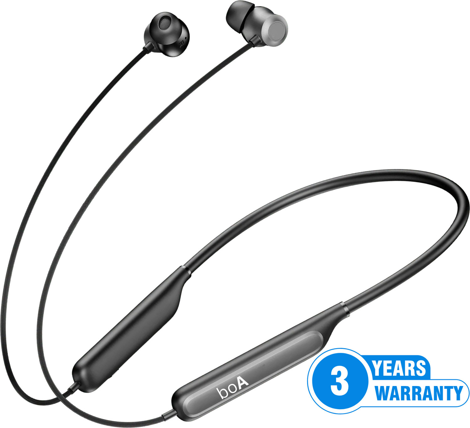 Image of Palnek 8oAt Advanced Bluetooth Neckband 40 Hrs - Wireless Tech, Enhanced Bass QC Bluetooth Headset (Black, In the Ear)