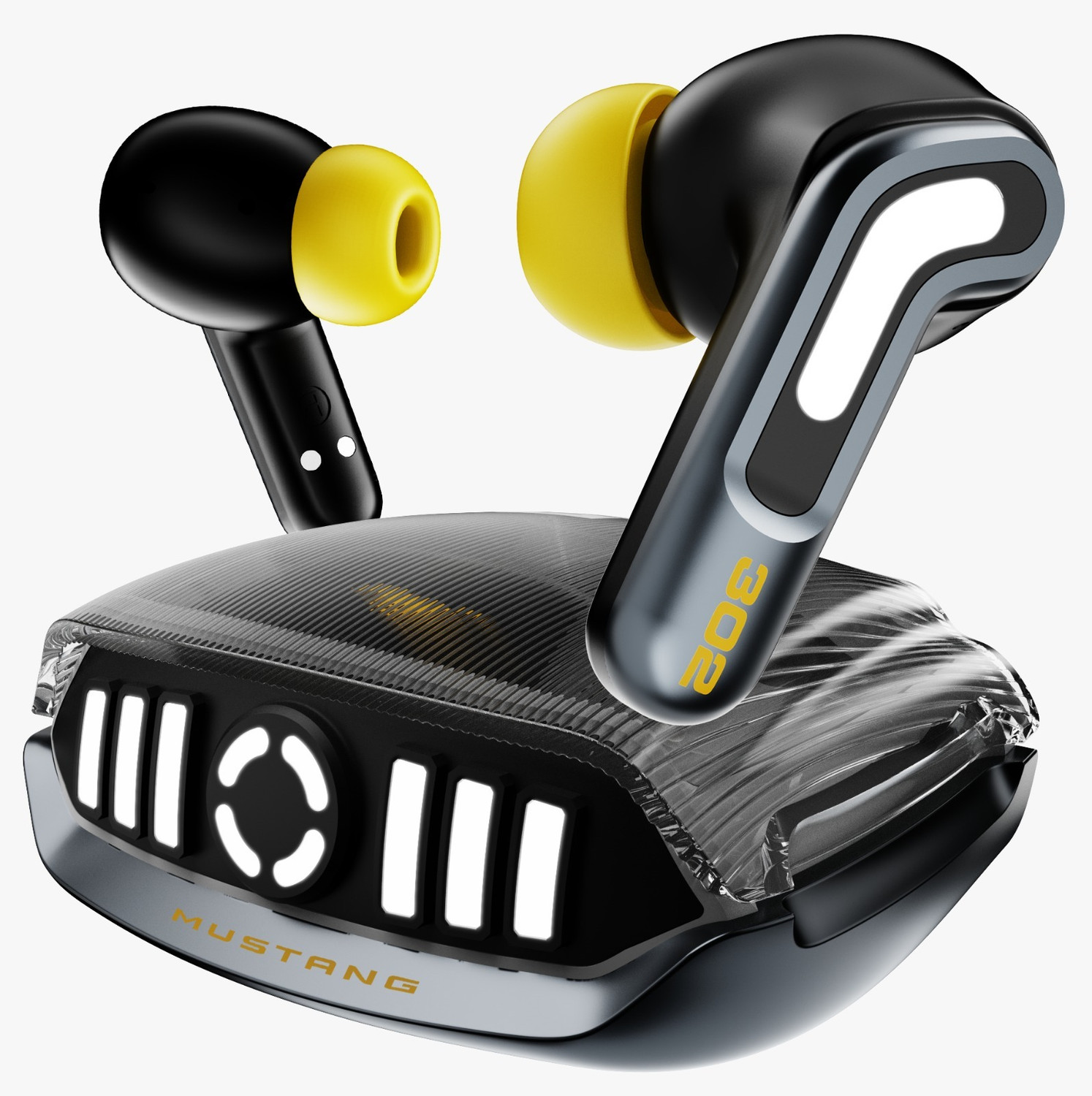 Goboult Mustang Nitro TWS Earbuds, Black, ANC - Image 1