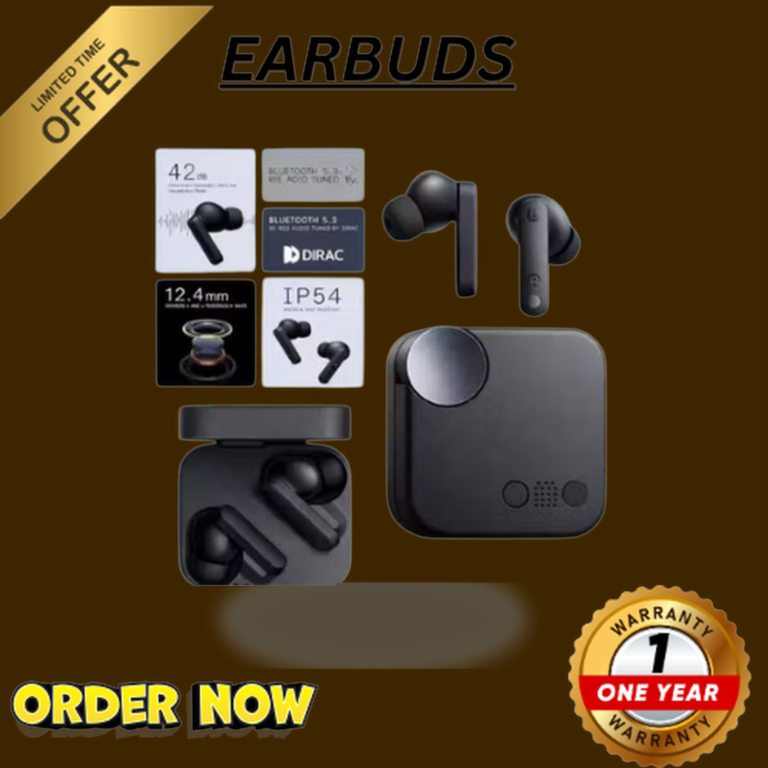 Image of Amoonk N0 ISE TWS Bluetooth Earbuds True Wireles Headphone with Fast Charging Bluetooth Bluetooth Headset (Multicolor, True Wireless)